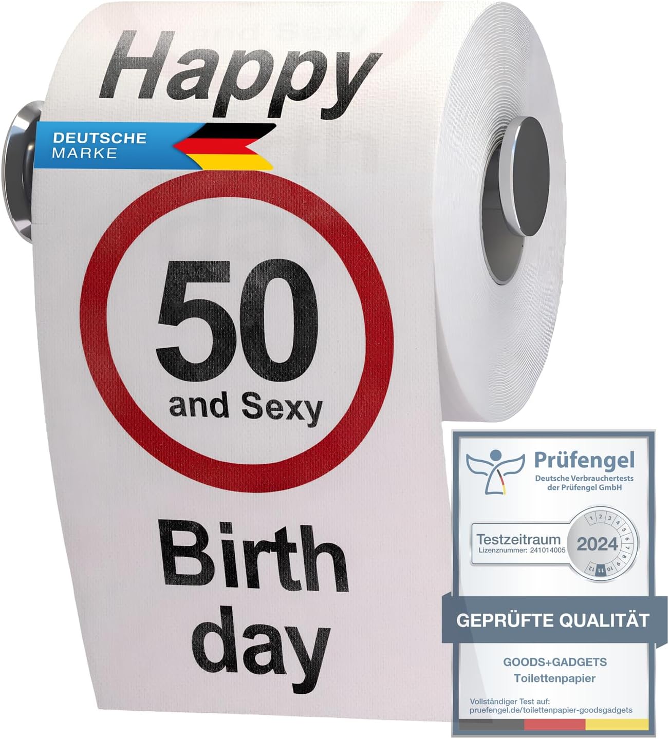 Klopapier 50. Geburtstag - Lustiges Toilettenpapier Scherzartikel