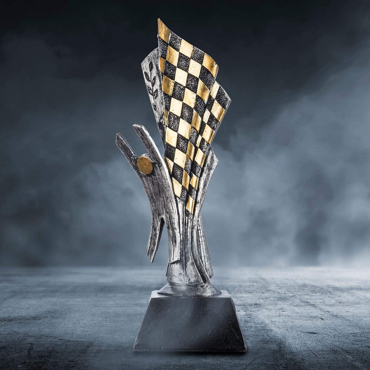 Motorsport Sieger-Pokal - 36cm Goldene Gokart Trophäe