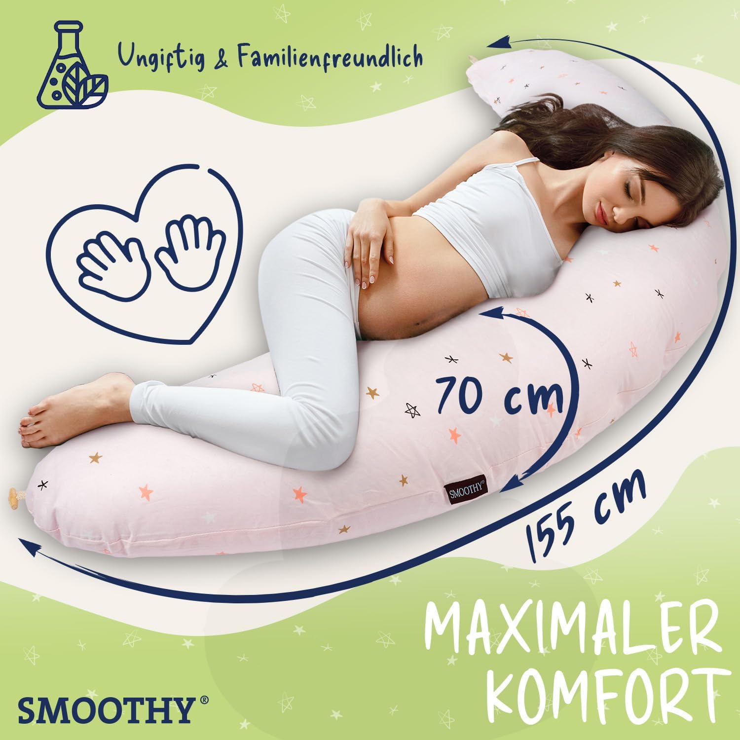 XXL Stillkissen & Schwangerschaftskissen für Seitenschläfer