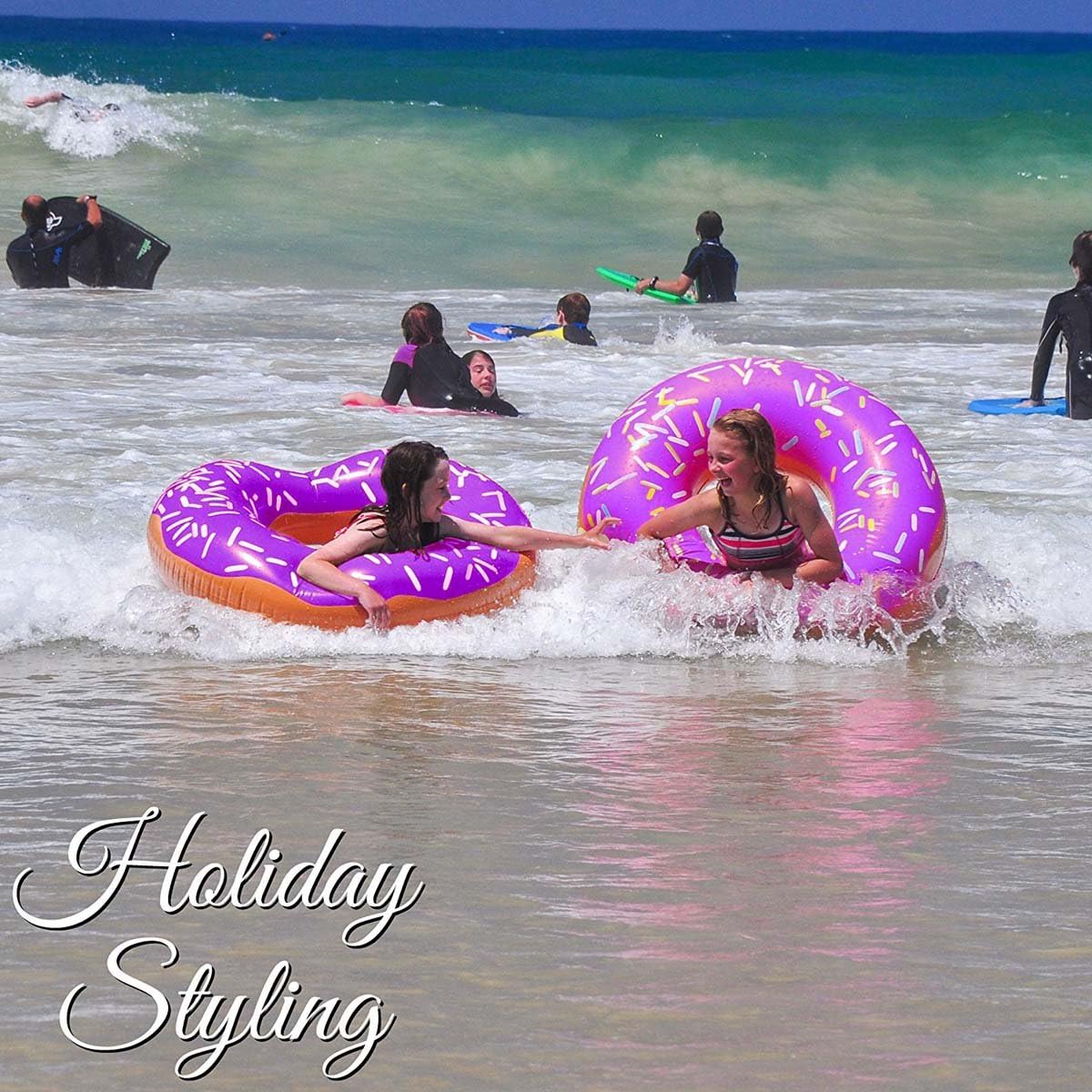 Donut Schwimmreifen XXL - 120 cm Schwimmring für Pool & Strand