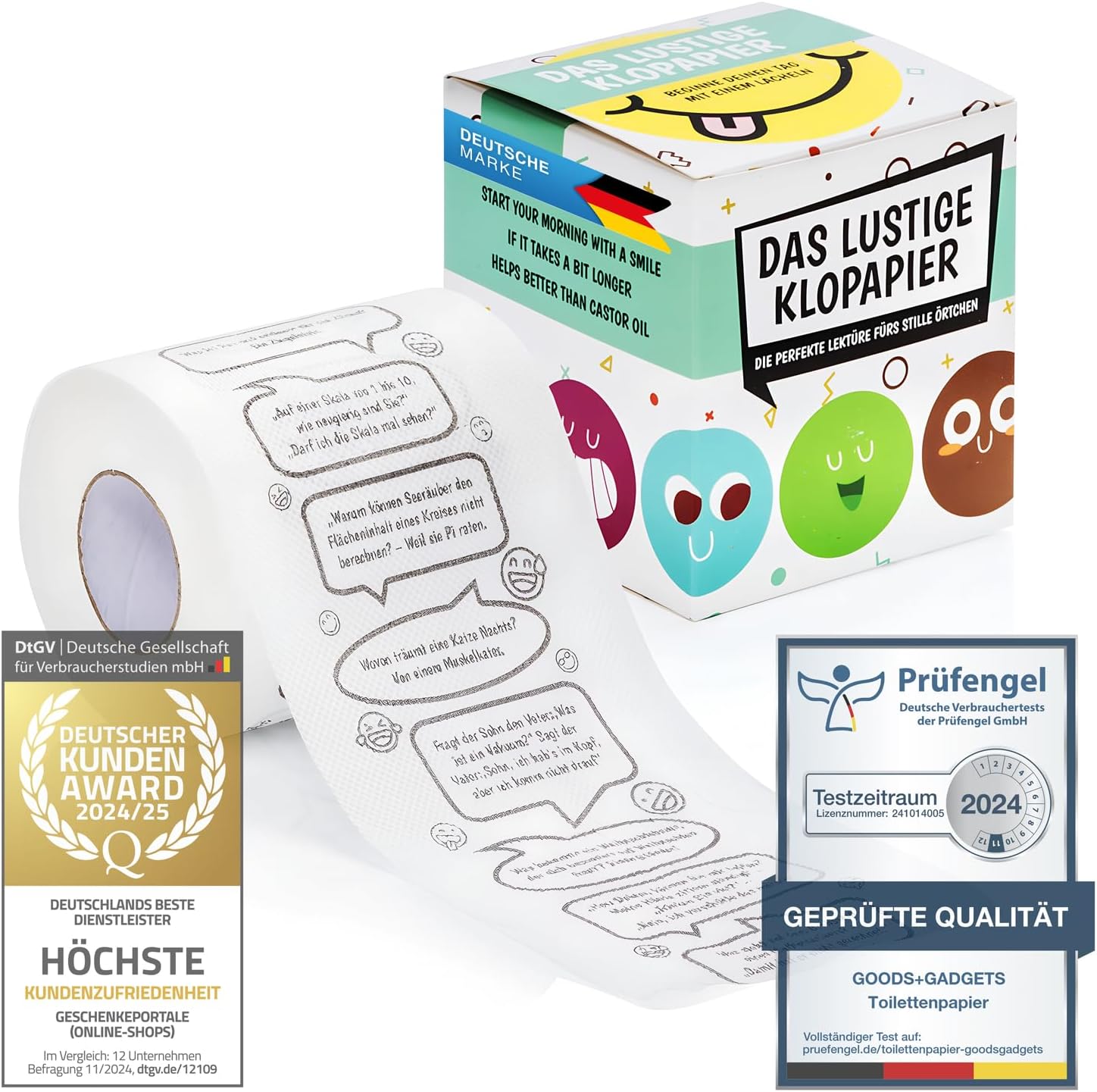 Witze Toilettenpapier – Lustiges Geschenk & Scherzartikel für das WC