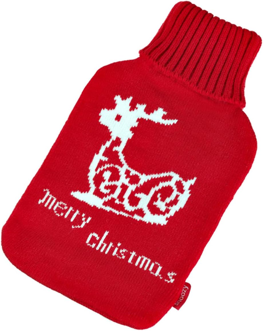 Snoozy 2L Wärmflasche mit Merry Christmas Bezug - Kuschelig & Warm