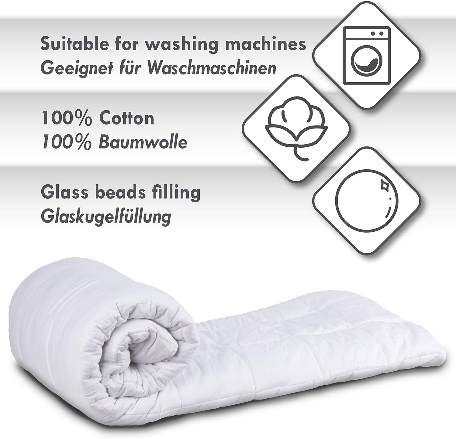 Schwerkraftdecke 8kg 200x155cm - Premium Therapiedecke für Entspannung