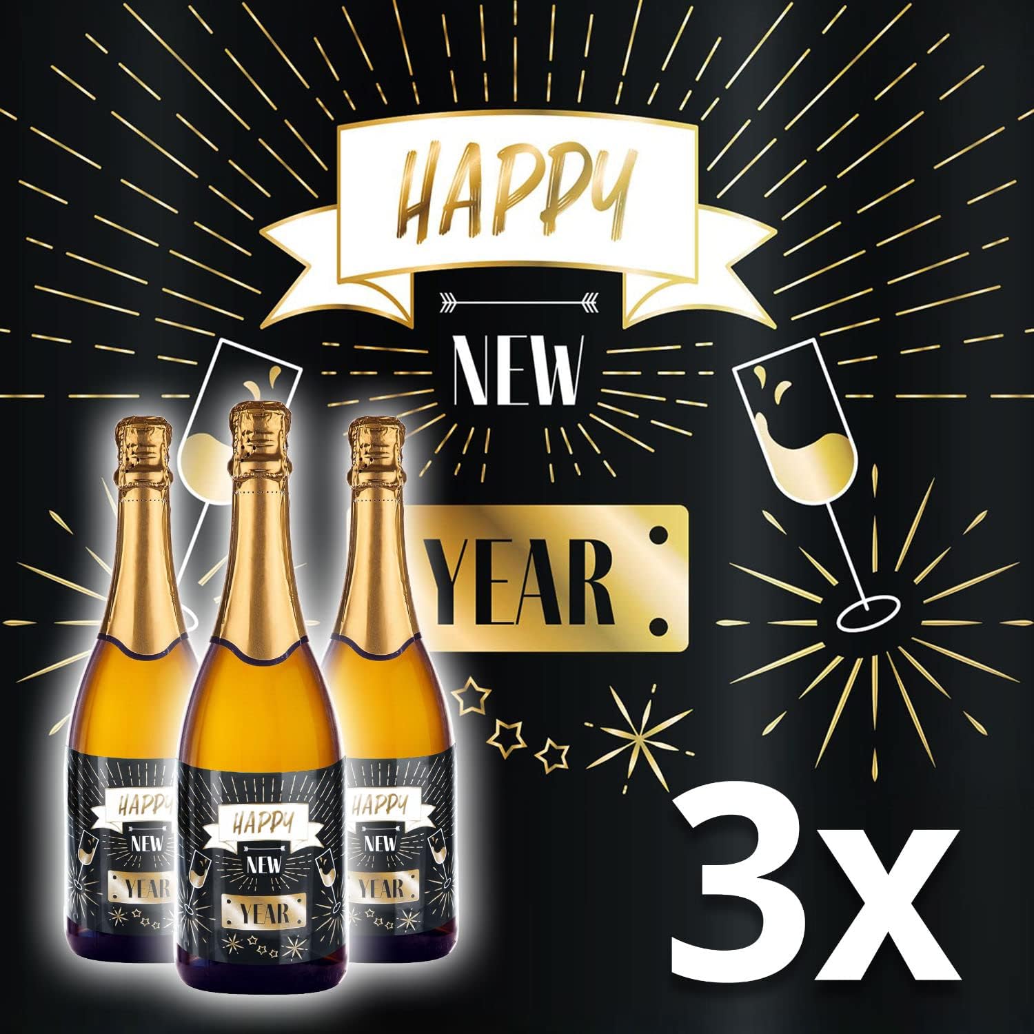 3x Flaschenetikett Verdient Bestanden – Geschenk für Prüfungen