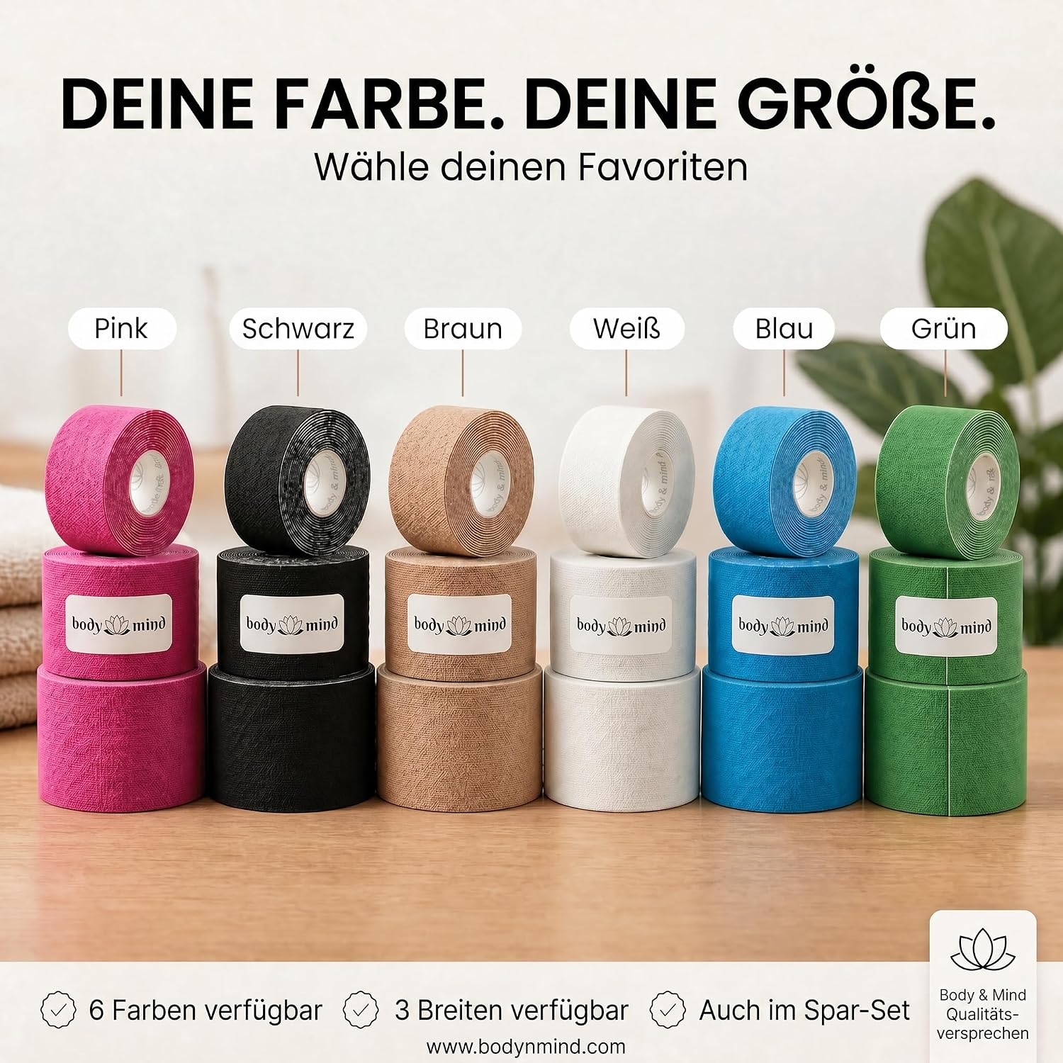 Kinesiologie-Tape 5cm x 5m – Elastisches Physio-Sporttape