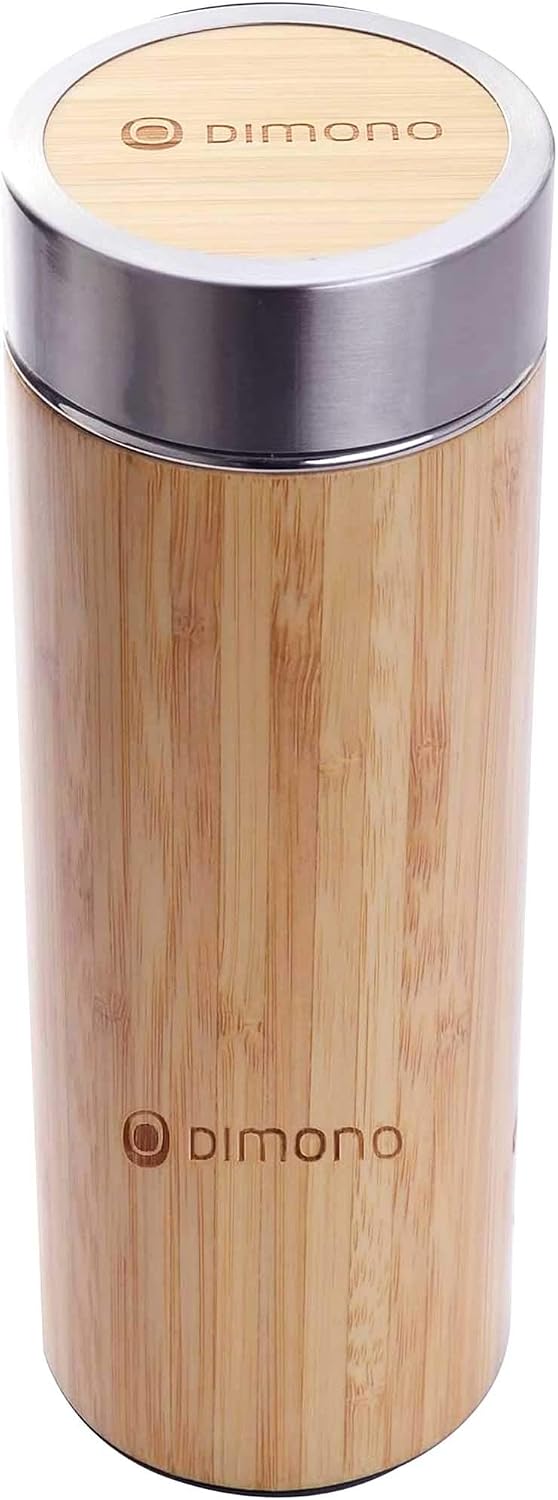 Dimono Bambus Thermobecher 400ml – Auslaufsicher & Nachhaltig
