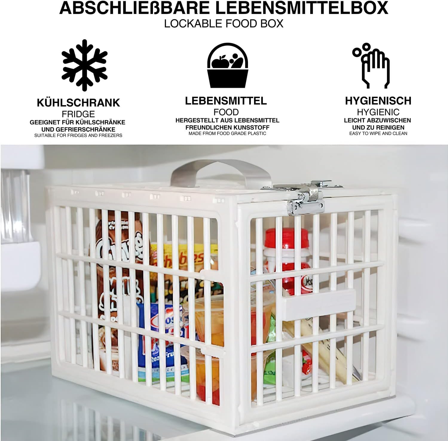 Fridge Locker Kühlschrankbox – Abschließbarer Lebensmittel-Tresor