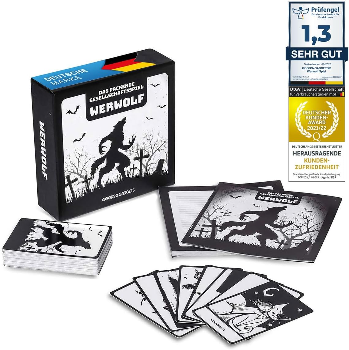 Werwolf Deluxe Edition - Gesellschaftsspiel für große Gruppen