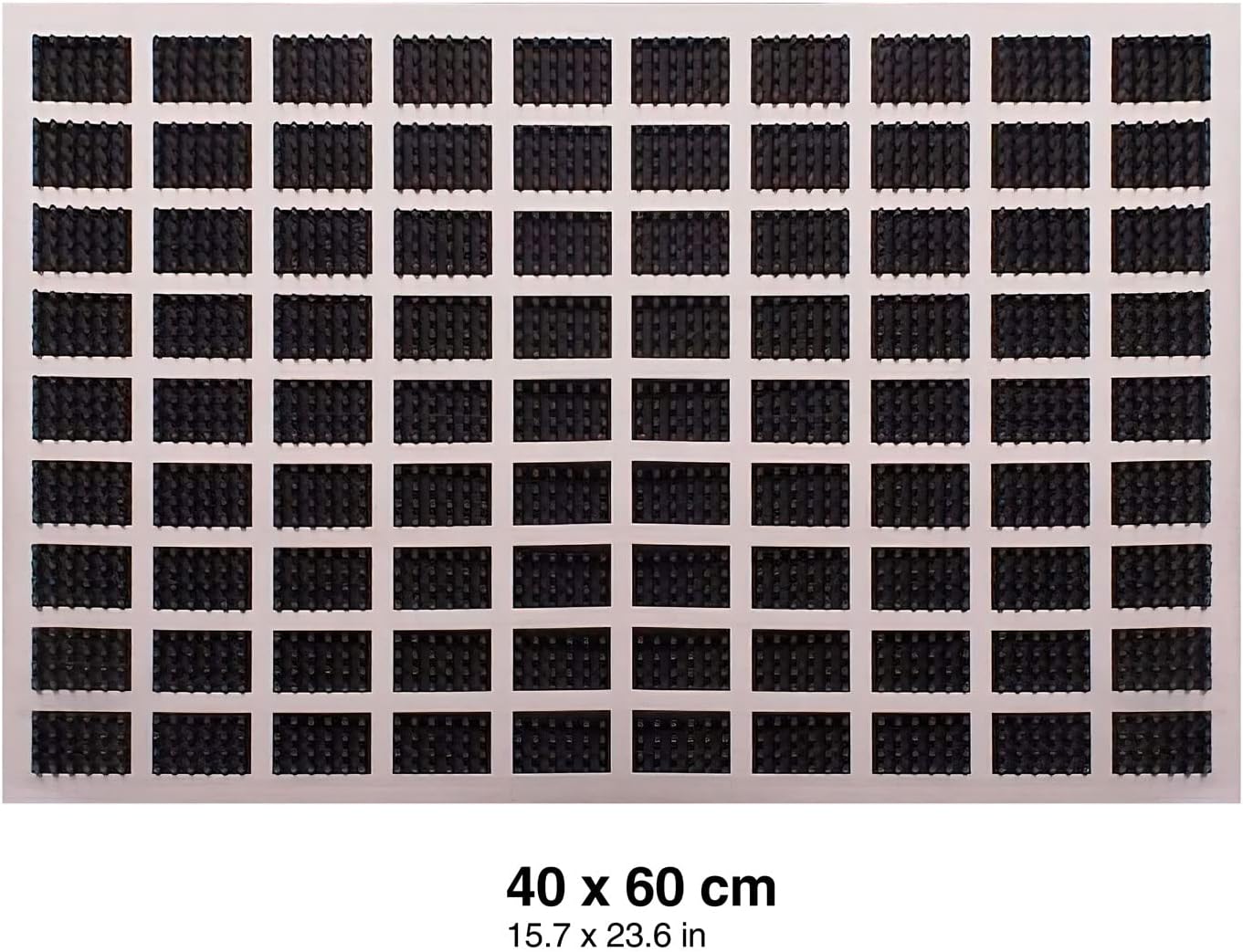 Luxus Edelstahl-Optik Fußmatte – 60x40 cm, rutschfest & langlebig