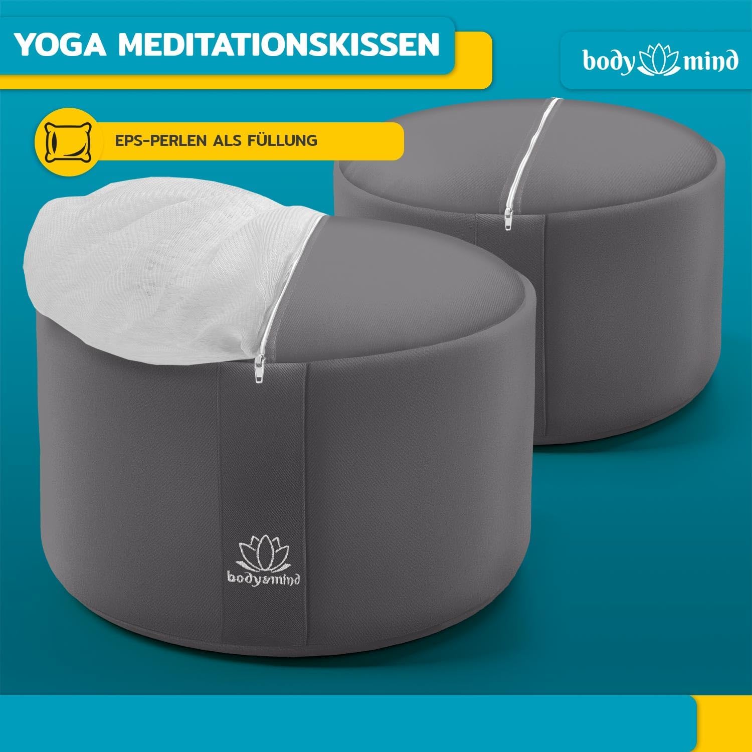 Yoga Meditationskissen - Ergonomisches Bodenkissen zur Entspannung