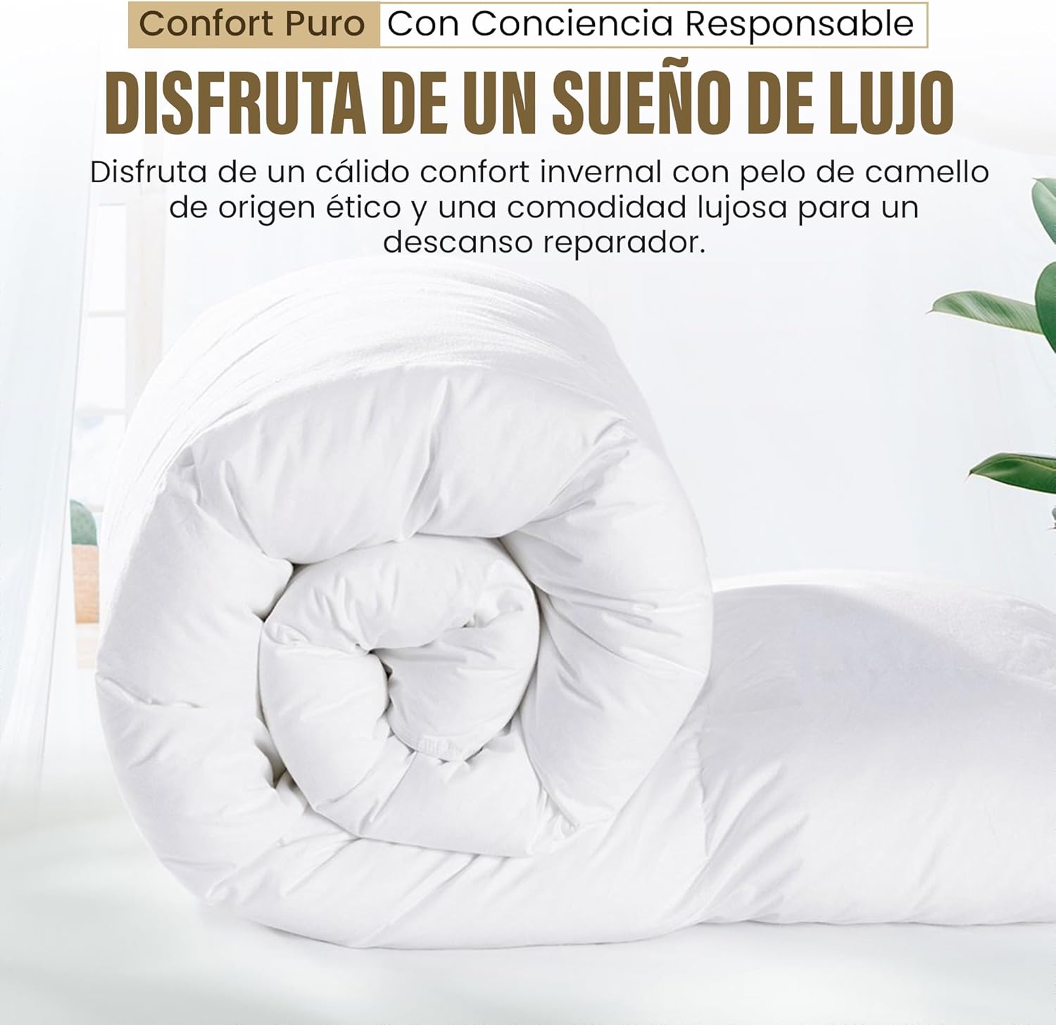 Hochwertige Kamelhaar-Ganzjahresdecke – Temperaturregulierend & weich
