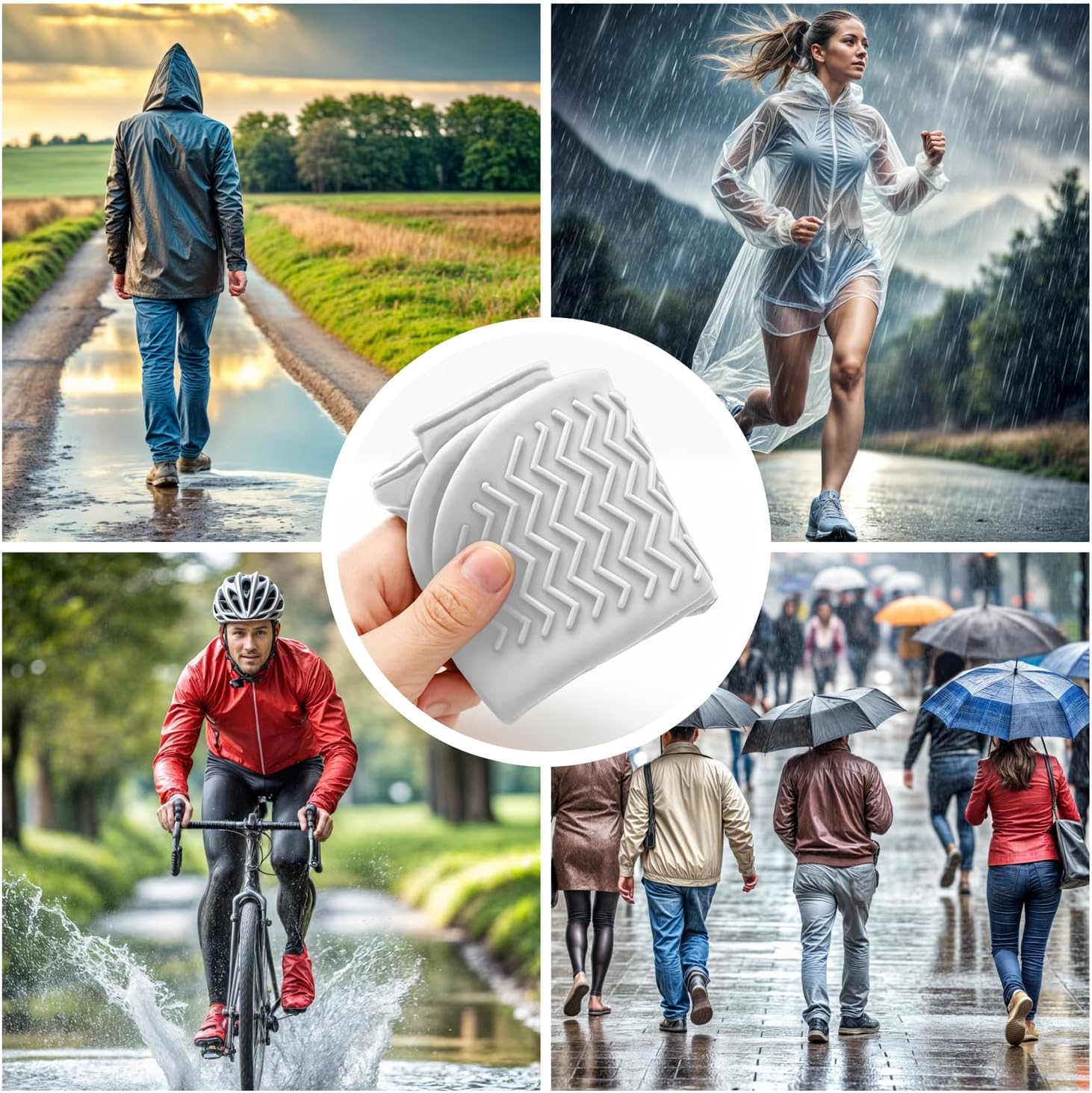 Wasserdichte Silikon-Überschuhe - Rutschfester Regenschutz