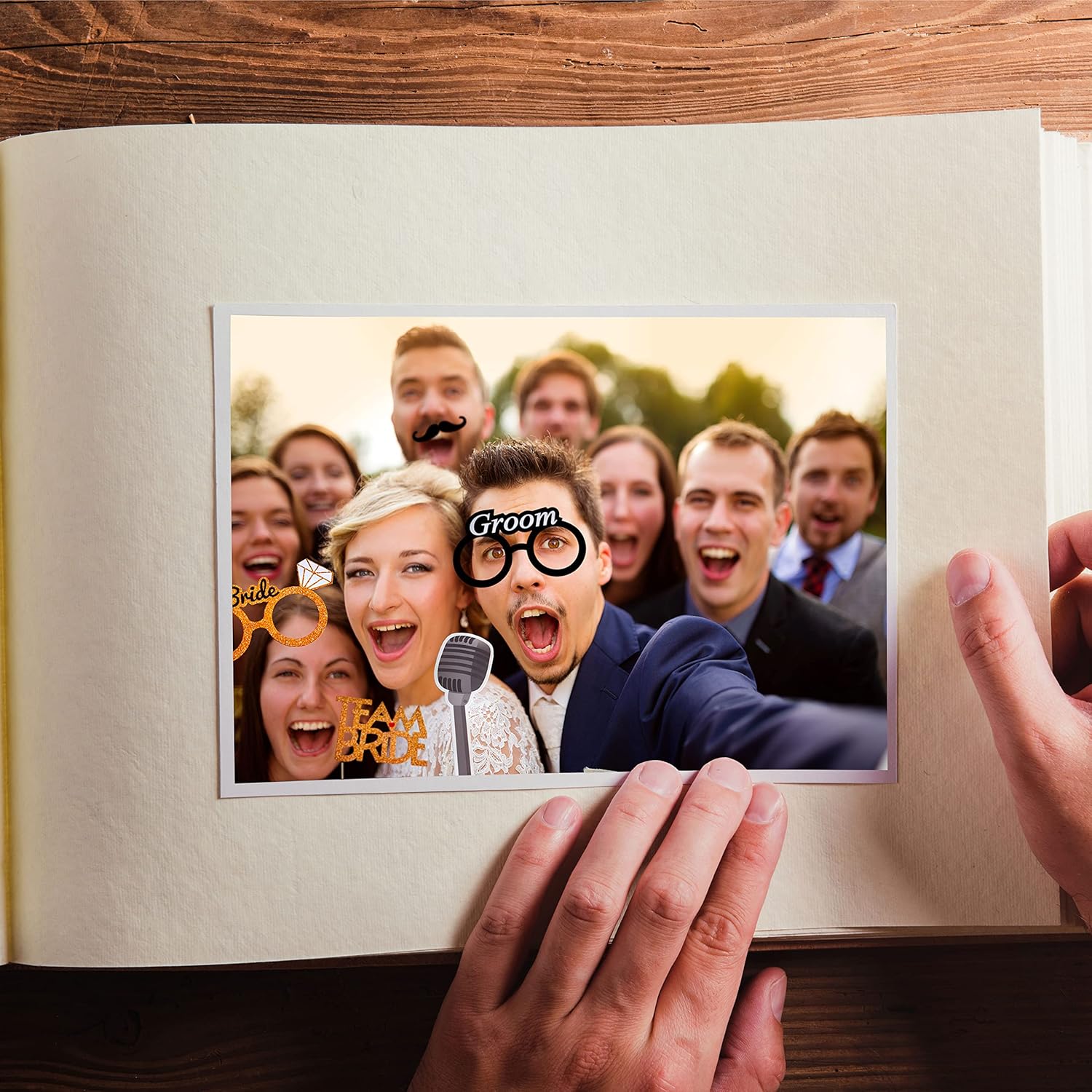 Fotobox Requisiten Hochzeit - 53-tlg. Foto-Set für Party & Selfie