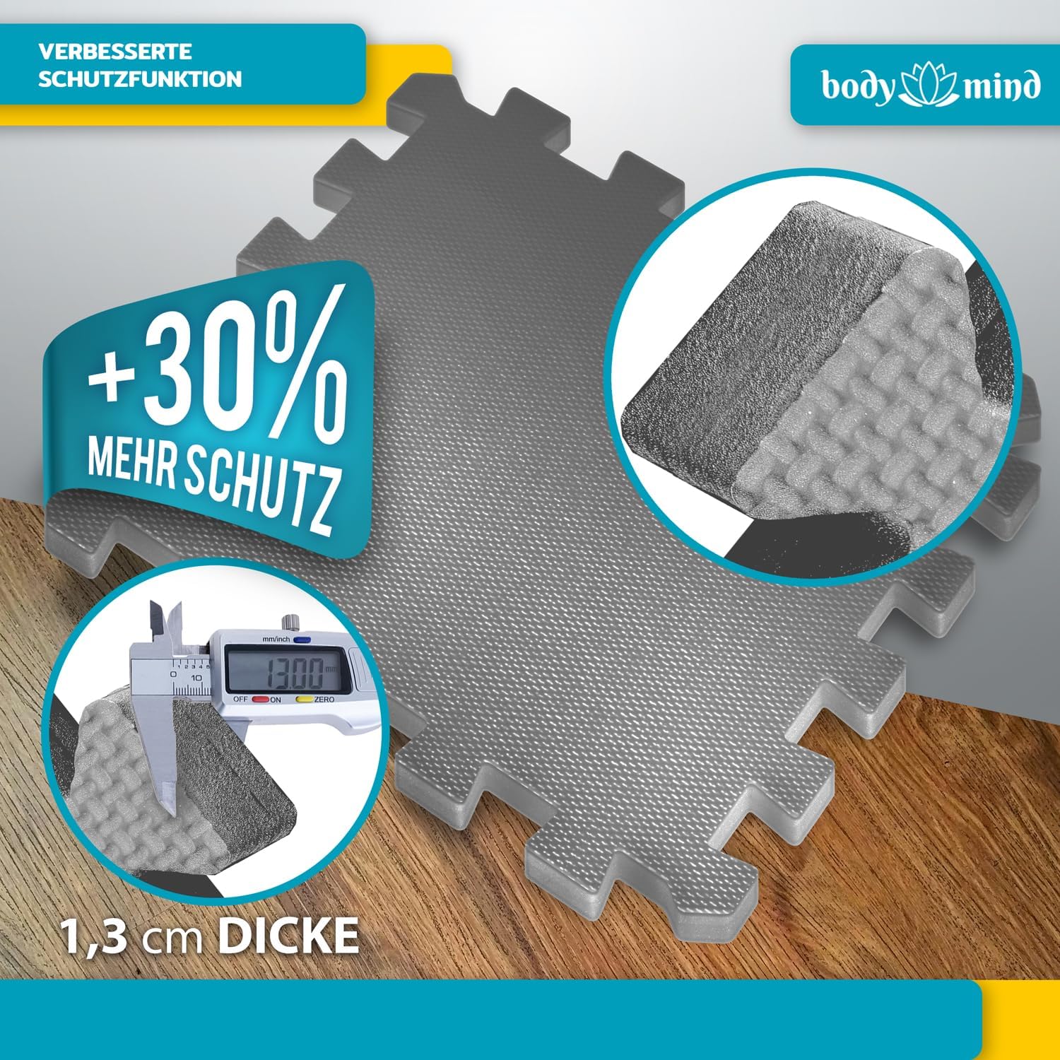 Bodenschutzmatten Set 54-teilig - Fitness Unterlegmatten EVA