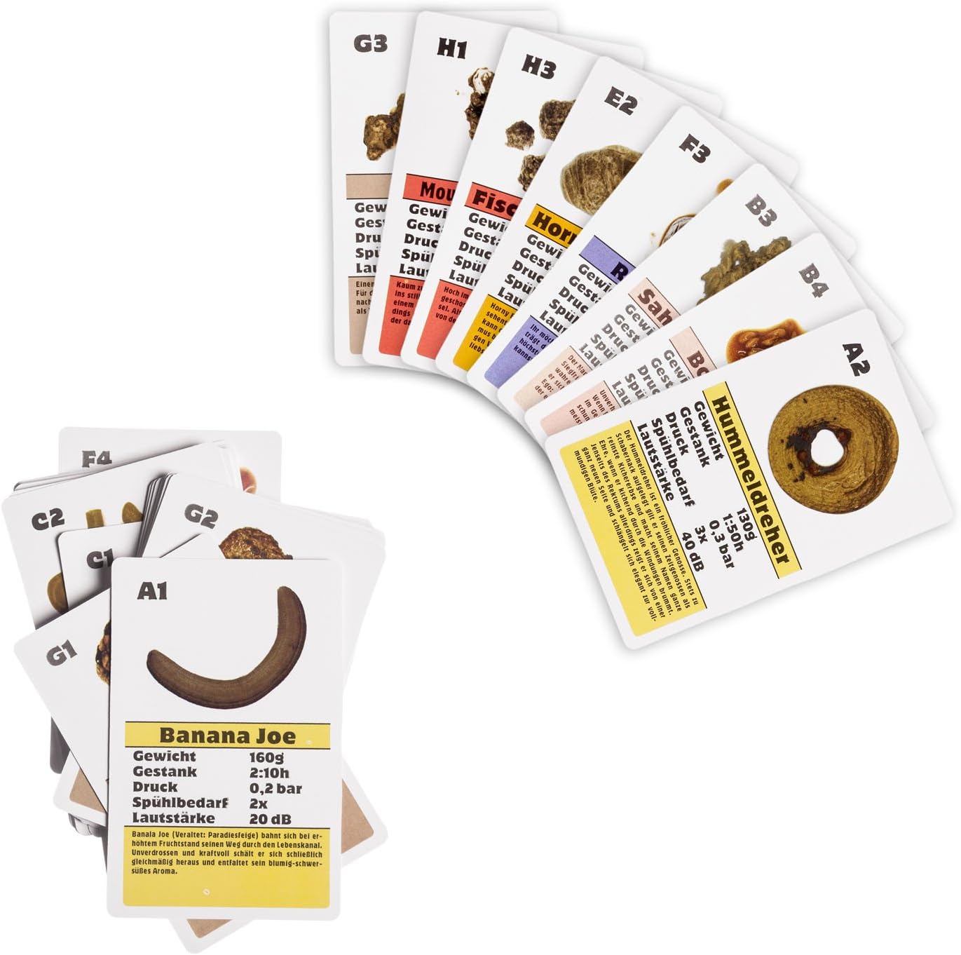 Fäkalien Quartett – Witziges Kartenspiel für Partys & Geschenkideen
