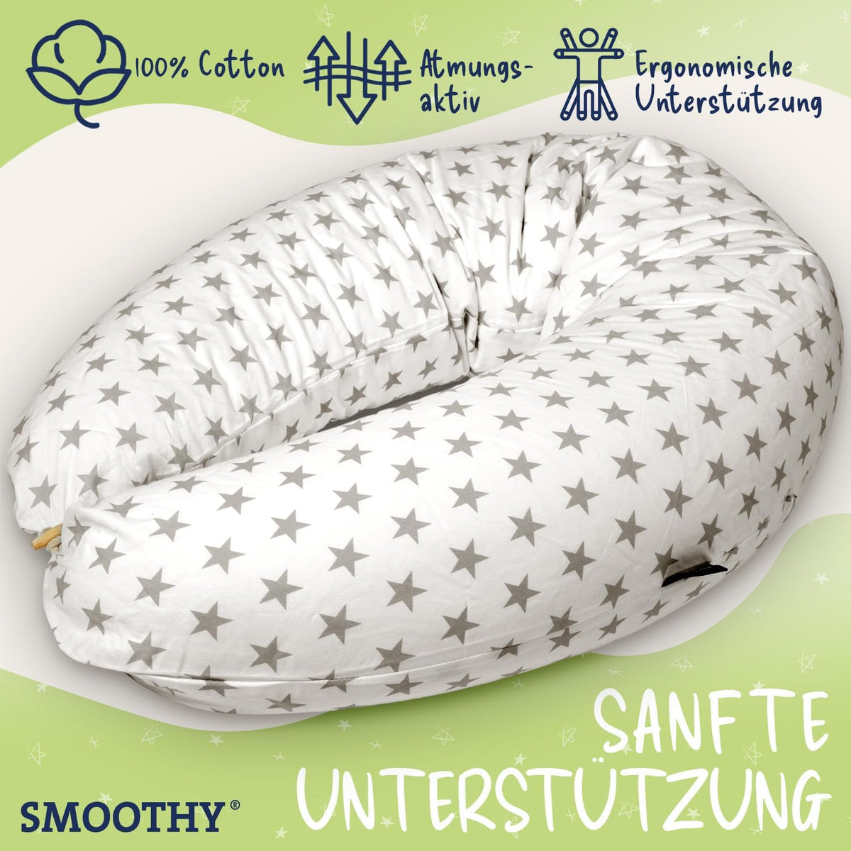 XXL Stillkissen & Schwangerschaftskissen für Seitenschläfer #Farbe_Beige