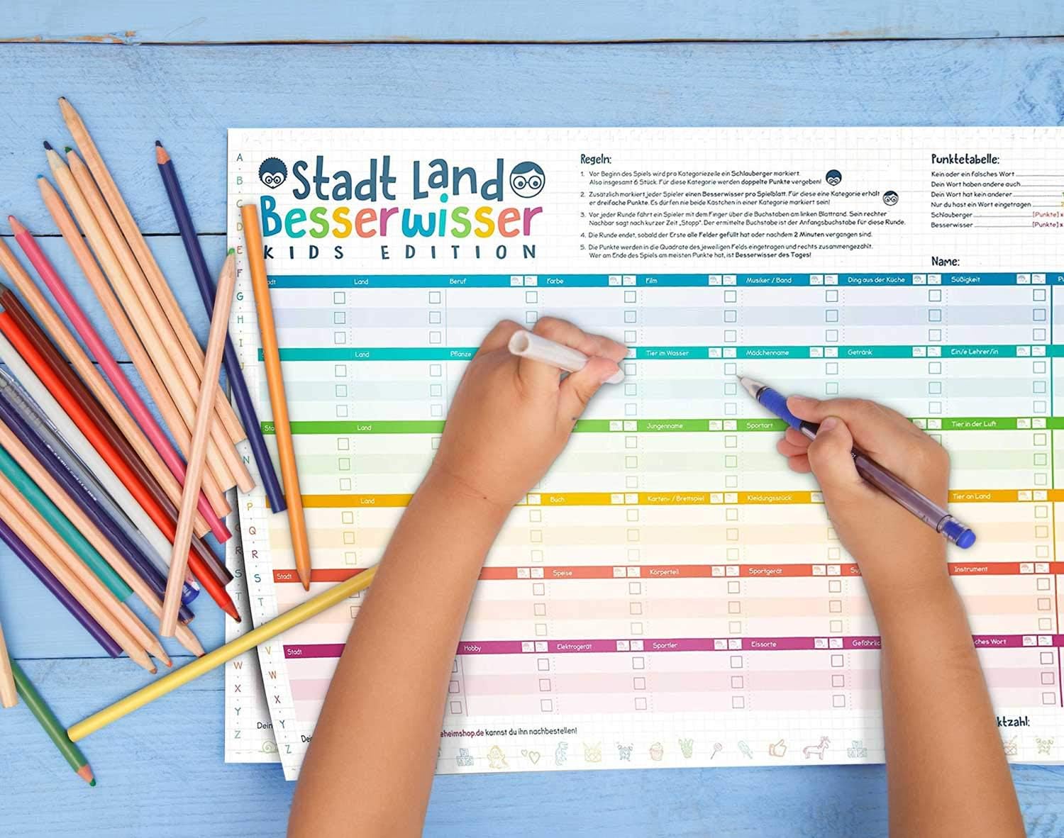 Stadt, Land, Besserwisser XXL – DIN A3 Spielblock für Familien
