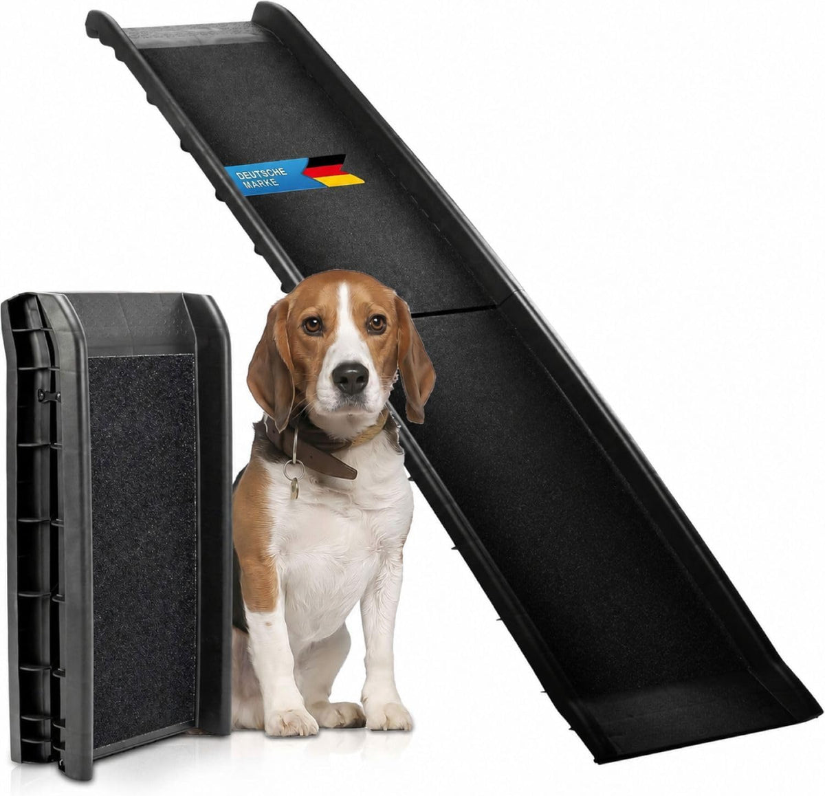 Hunderampe klappbar – Faltbare Auto-Einstiegshilfe für Hunde (90kg)