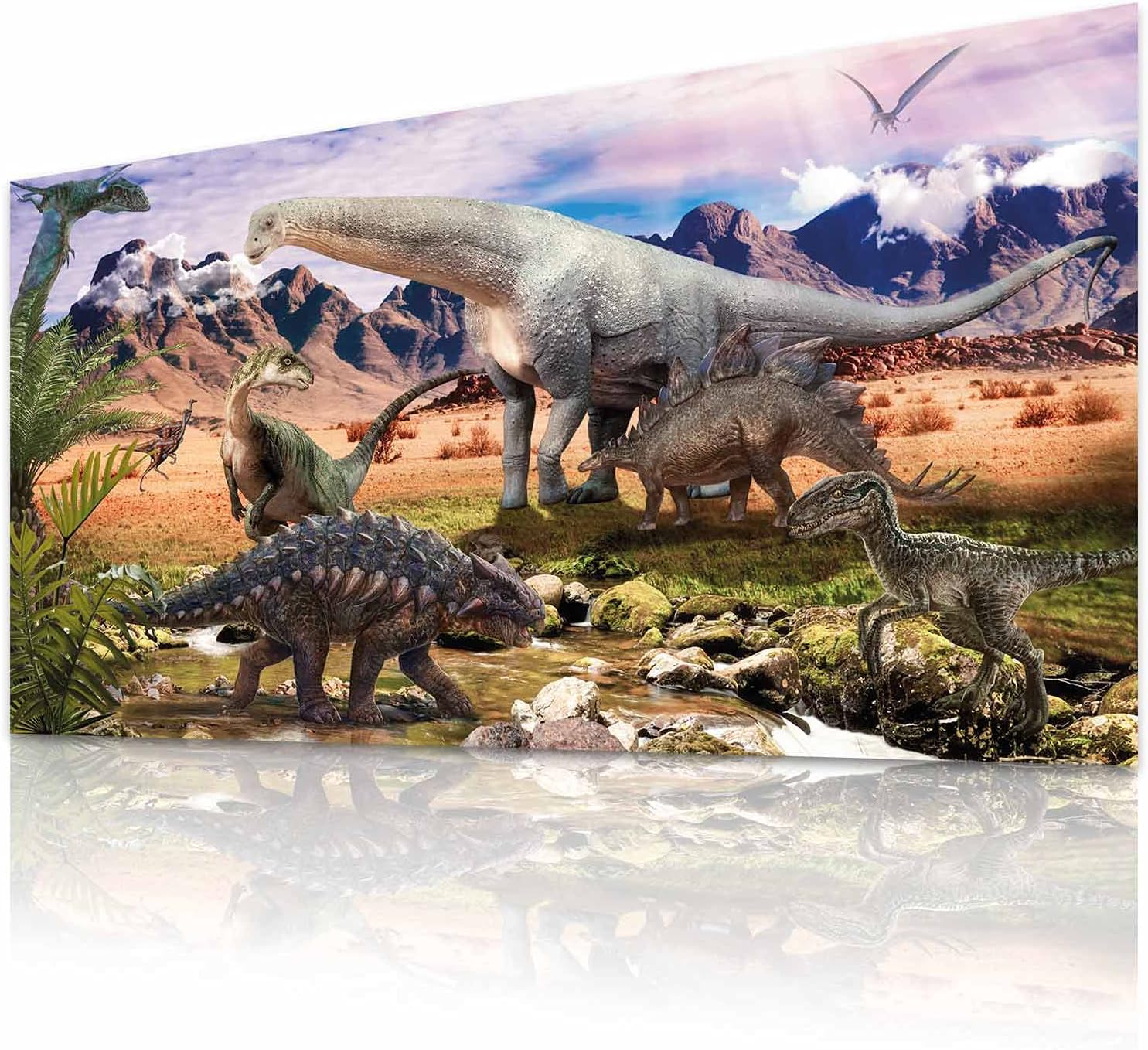 XXL Dinosaurier Poster 90x45cm - Premium Dino Wandbild für Kinder