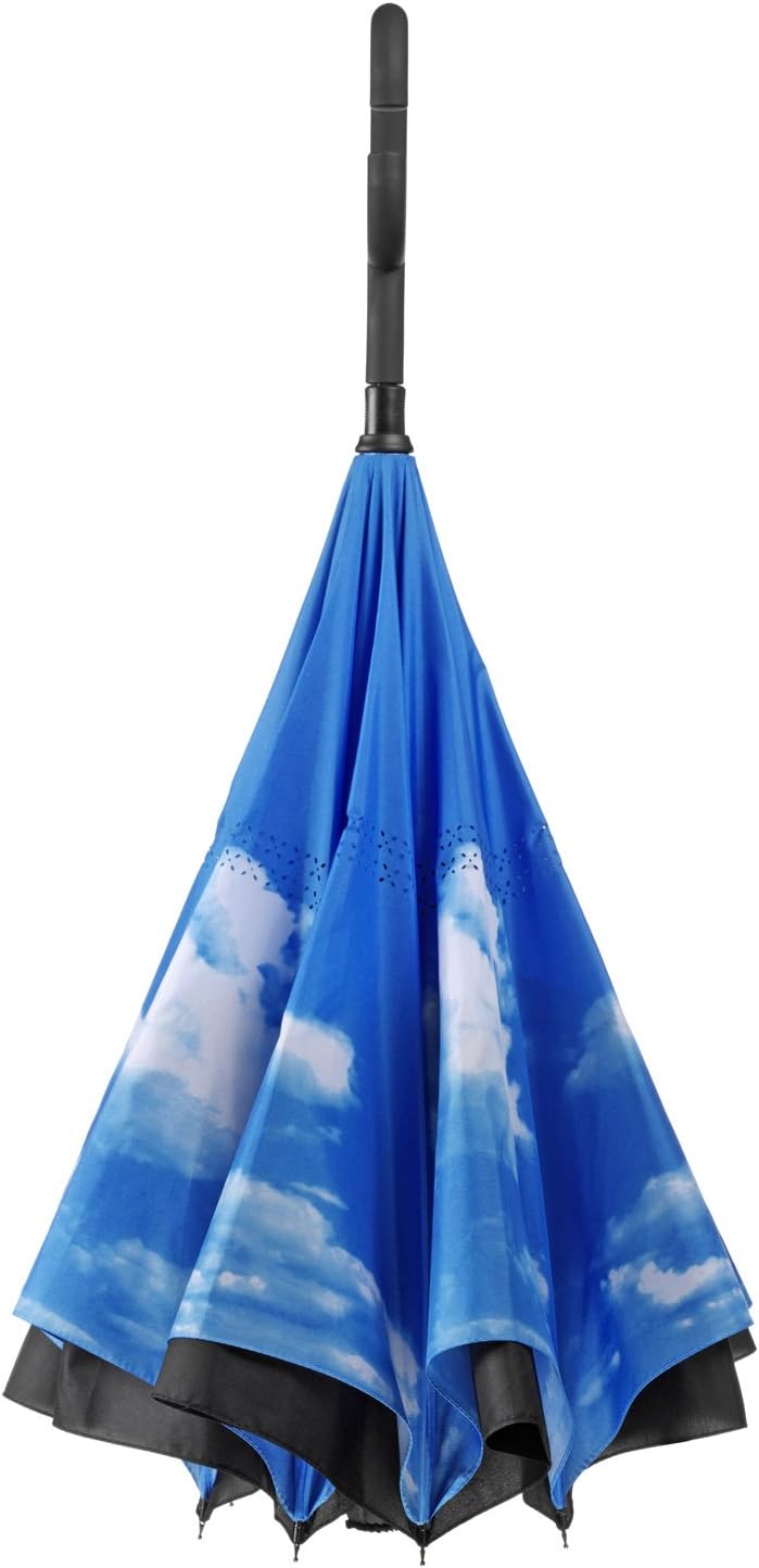 Invert-Regenschirm mit Himmels-Design - Windfester Automatik-Schirm