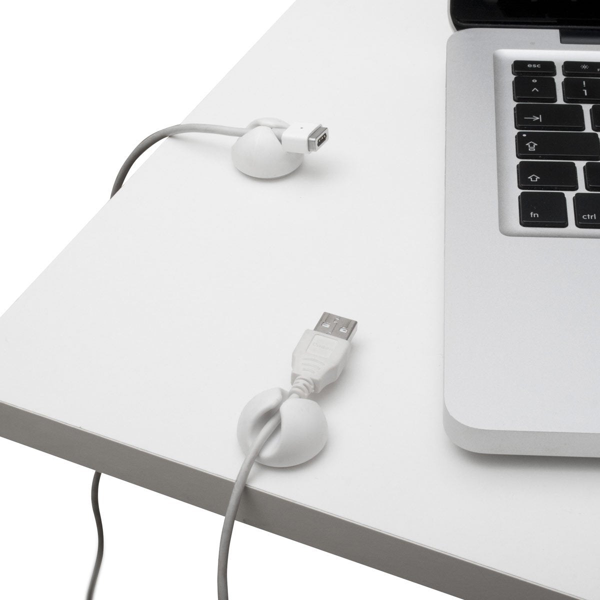 6x Kabelclips für Schreibtisch - Selbstklebende Kabelhalterung
