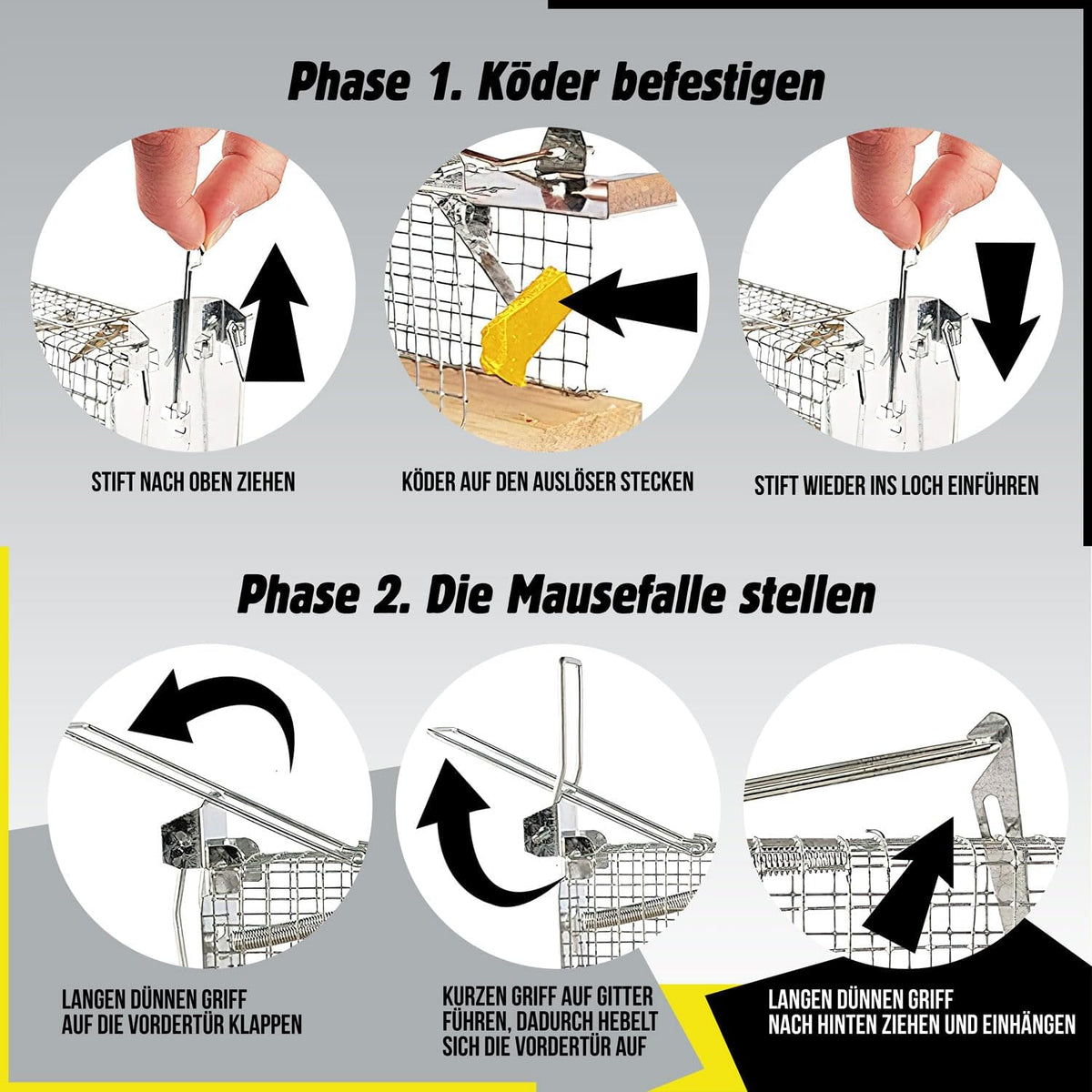 Tierfreundliche Mausefalle 4er Set – Humane Lebendfalle