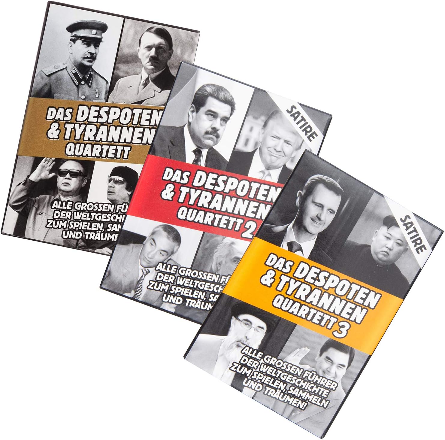 Diktatoren Quartett – Witziges Tyrannen Kartenspiel für Erwachsene