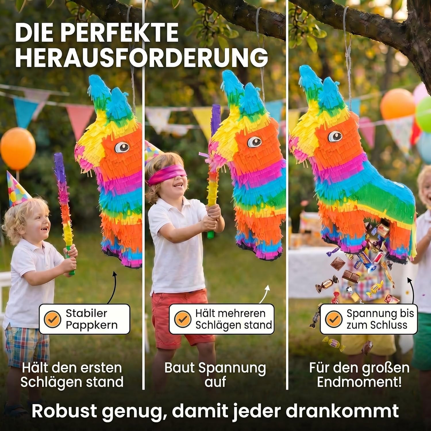 Esel Pinata zum Befüllen – Party-Spaß & Geburtstags-Deko