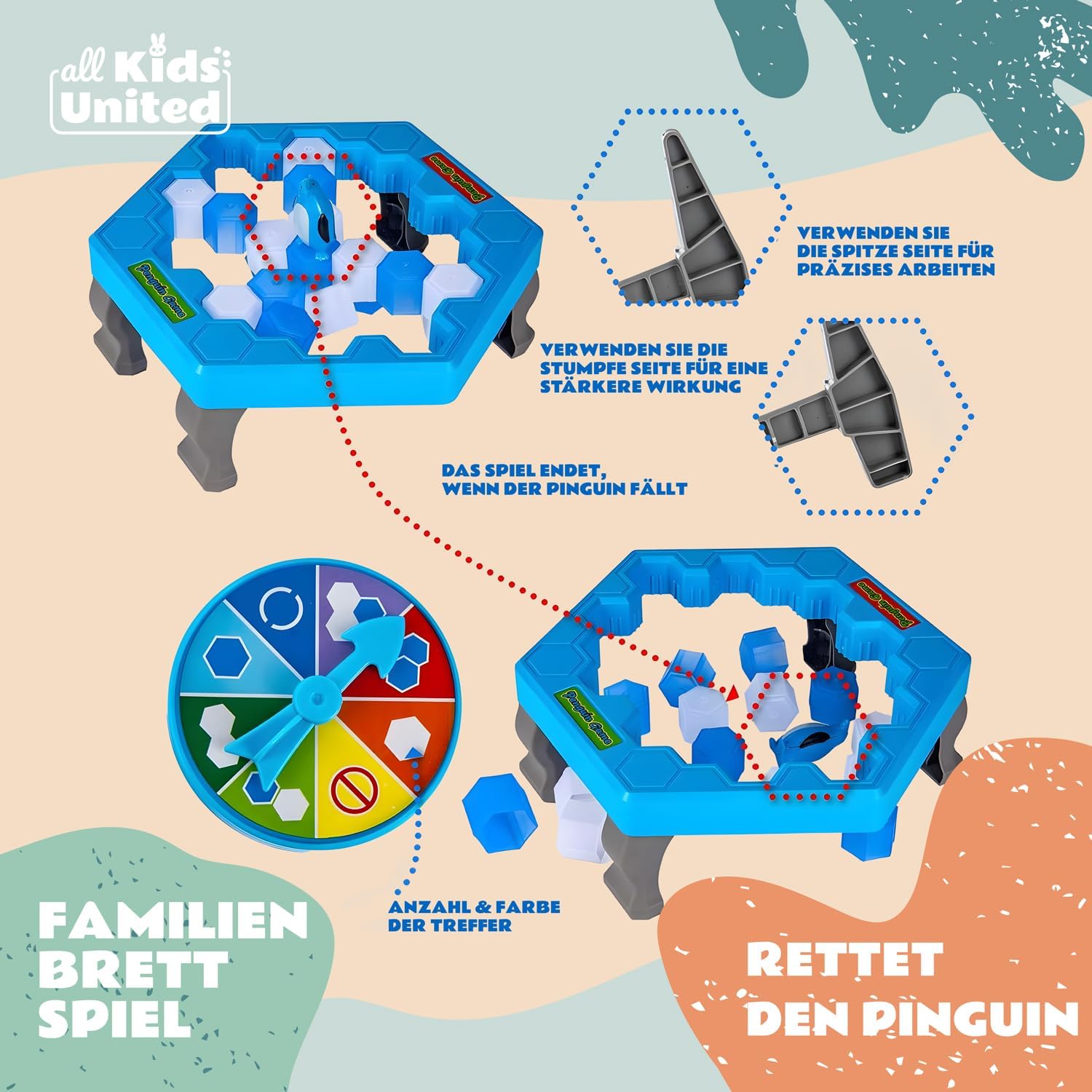 Pinguins on Ice - Eisbrecher-Brettspiel für Kinder & Familie