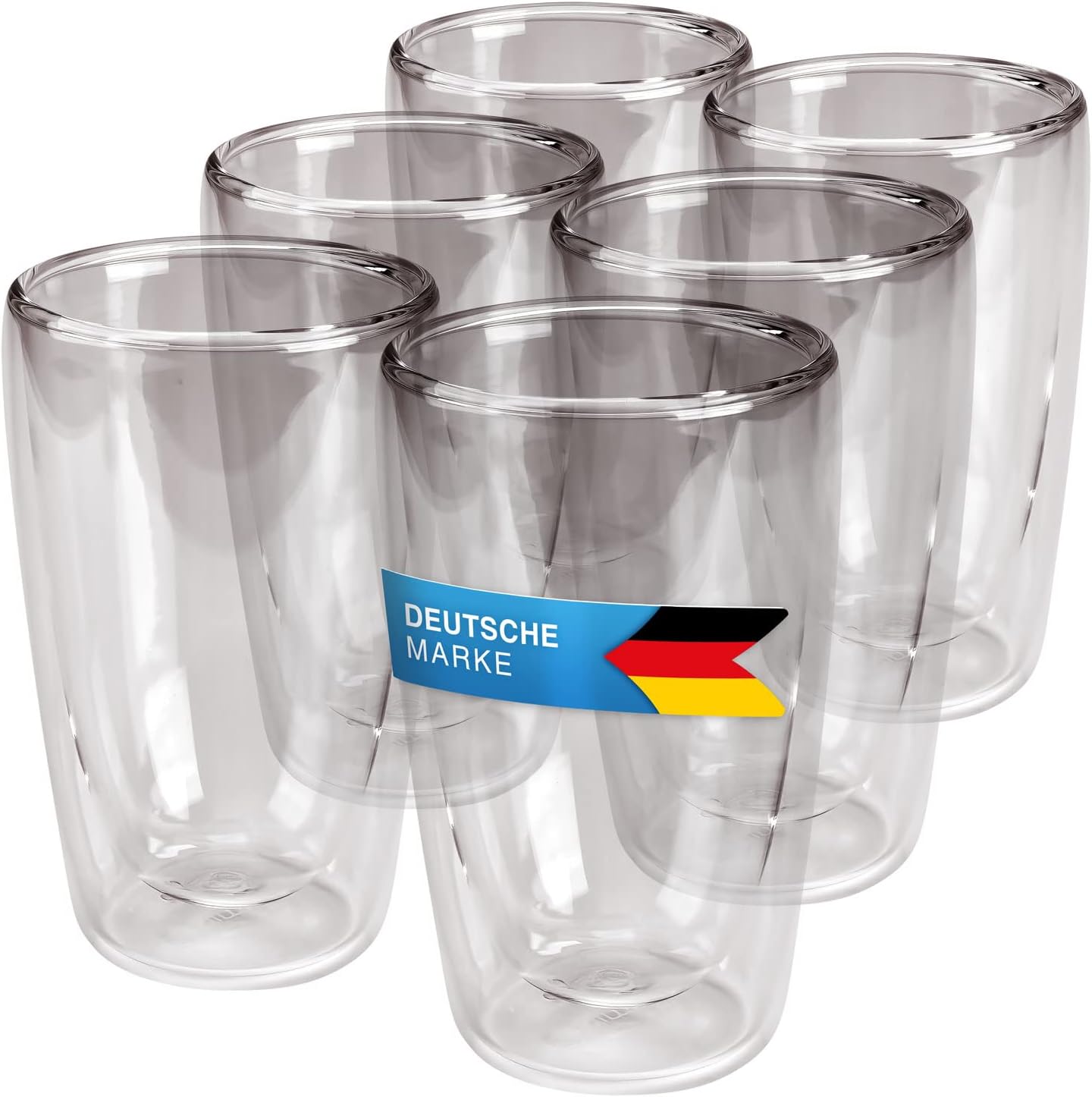 Dimono Thermo-Longdrinkglas 450ml - Doppelwandiges Isolierglas