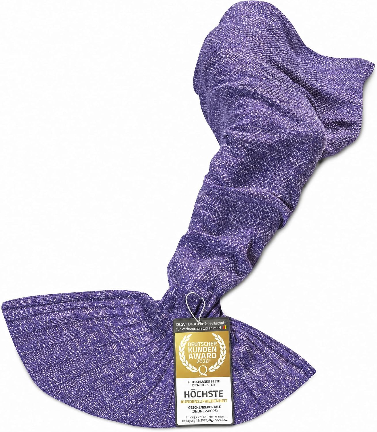 Feluna Meerjungfrau Kuscheldecke – 180x85 cm – Weiche Strickdecke