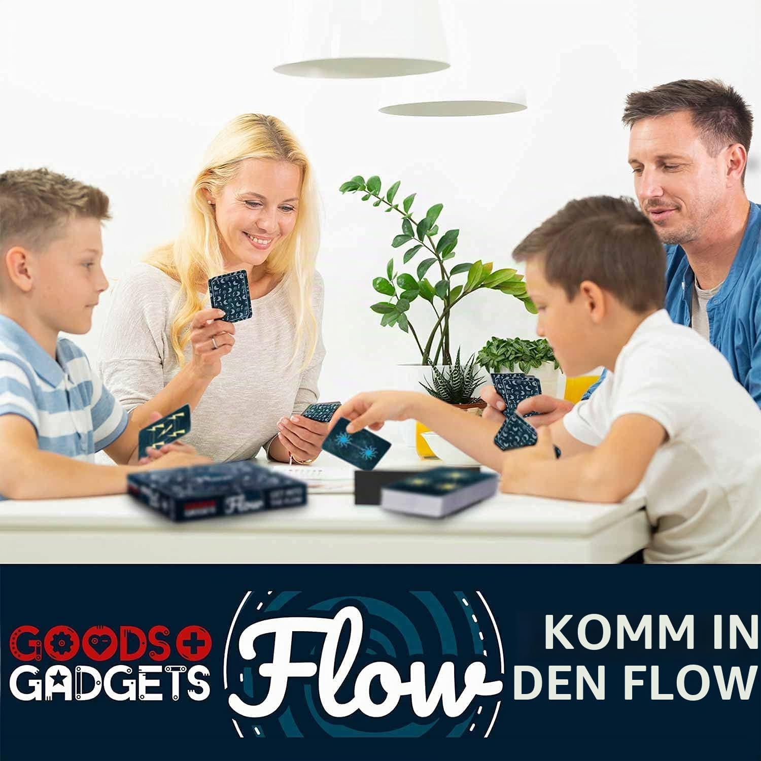Flow Kartenspiel - Schnelles Party-Kartenspiel für 2-4 Personen