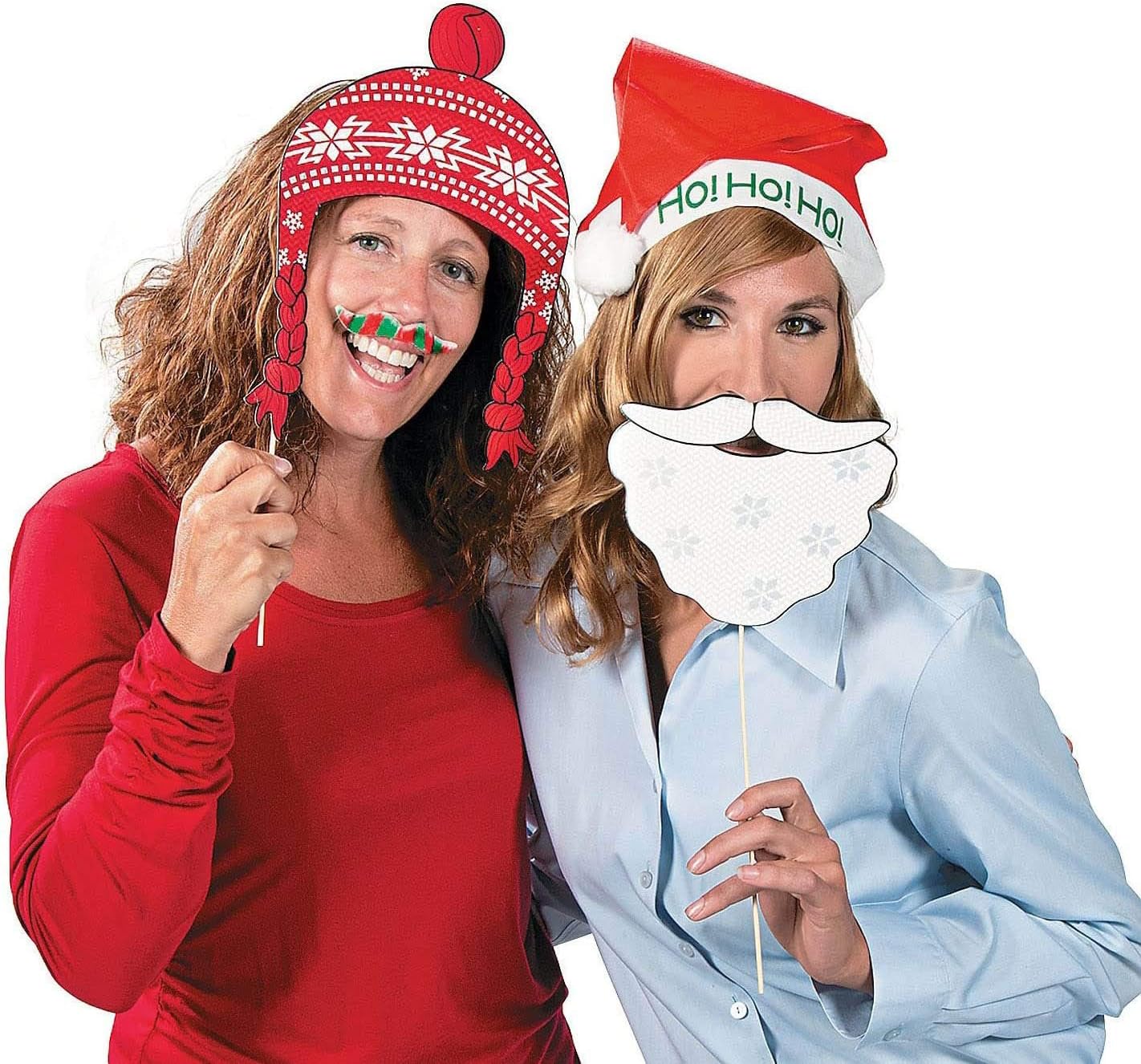 32-tlg. Weihnachts-Fotobox Requisiten Set für lustige Party-Selfies