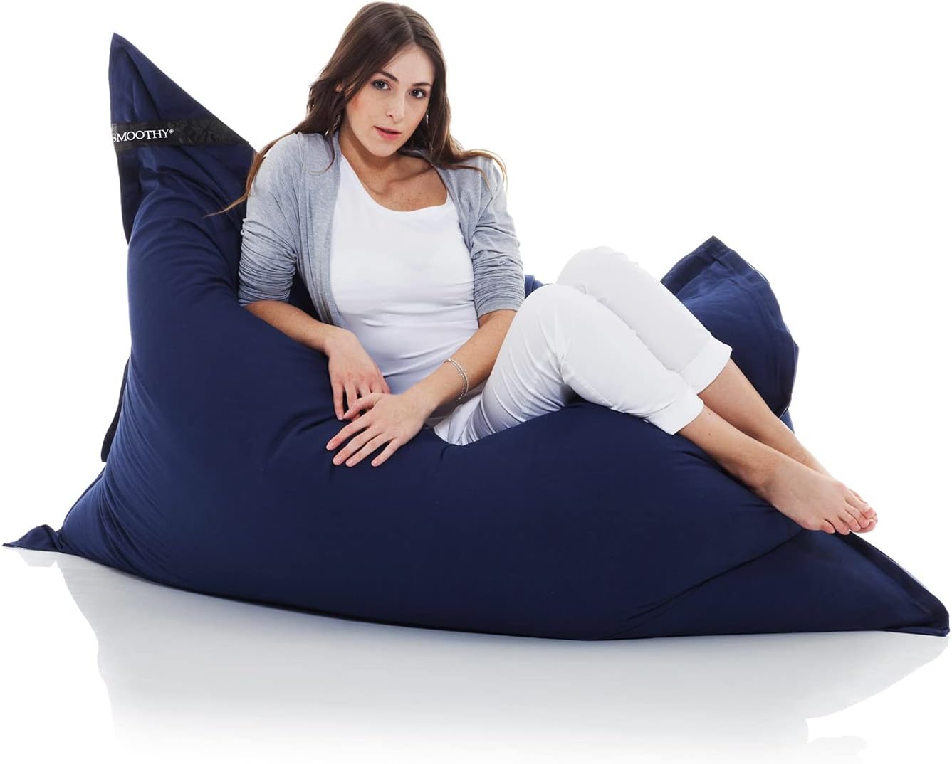 Smoothy Sitzsack Classic Cotton 180x140 cm – Indigo-Blau