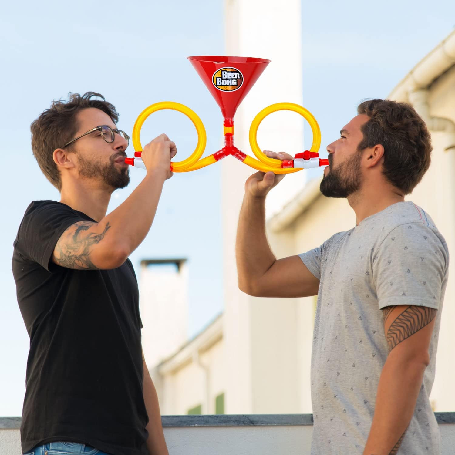 Bierbong Trichter - Party Bierstürzer mit Ventil & Schlauch