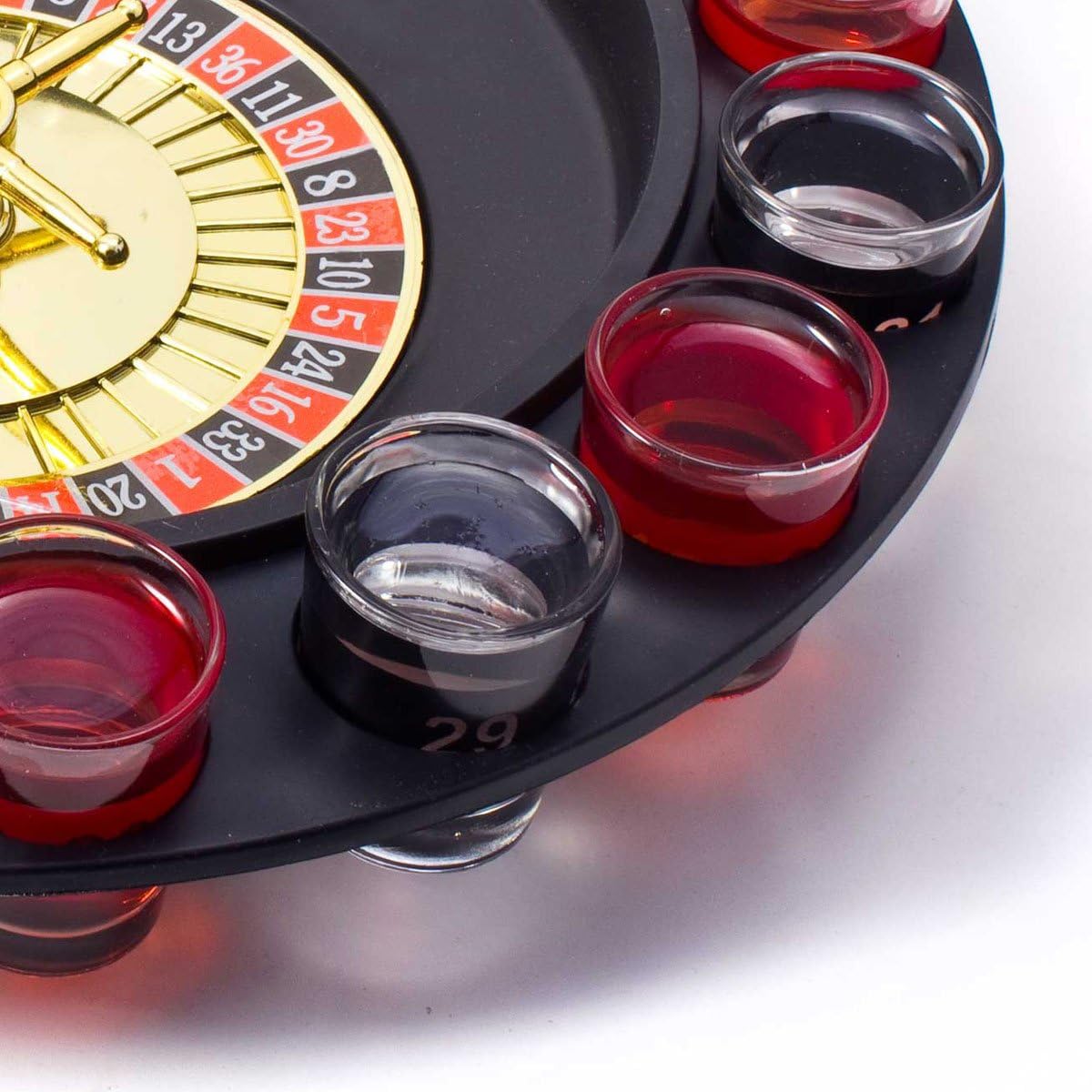 Trinkspiel Roulette für Erwachsene - 16 Shotgläser & Casino Spielspaß