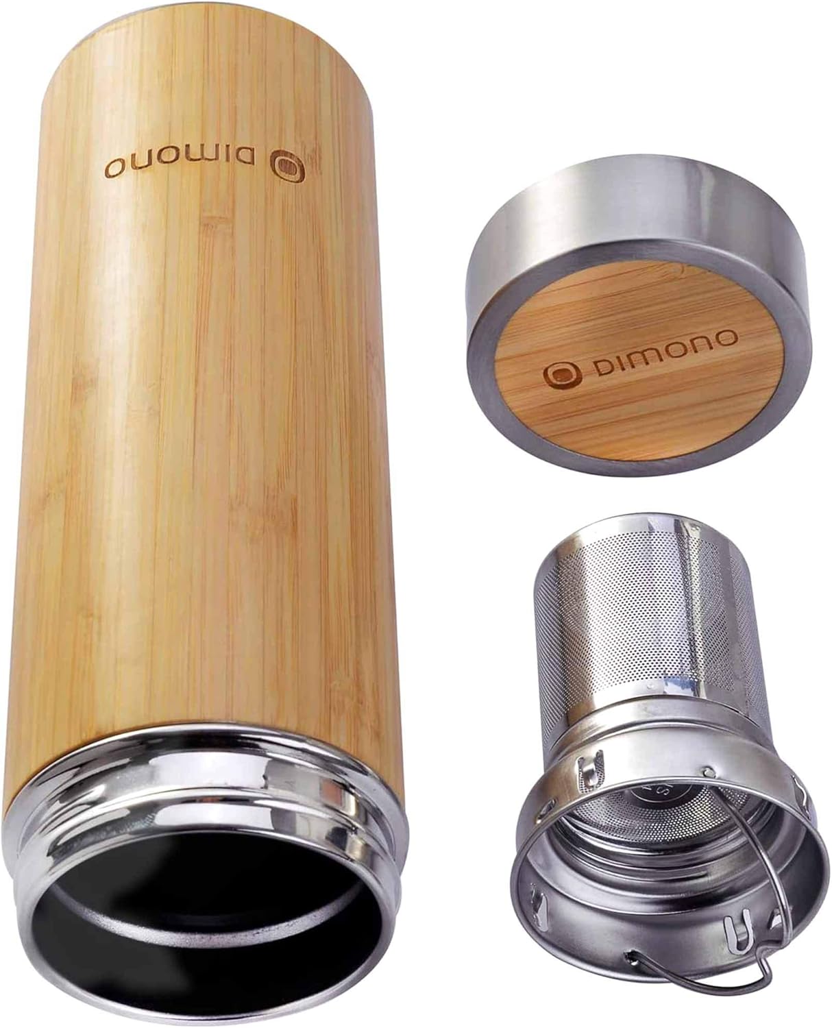 Dimono Bambus Thermobecher 400ml – Auslaufsicher & Nachhaltig