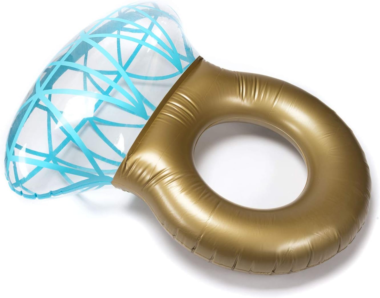 Aufblasbare Diamantring-Badeinsel XXL – Luxus Pool-Luftmatratze