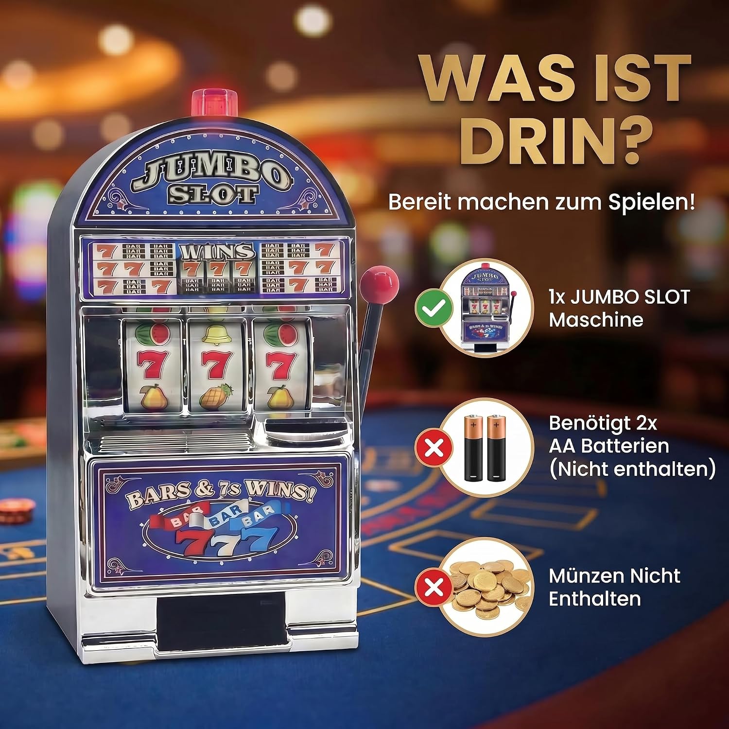 Einarmiger Bandit Slot Machine - Retro Spielautomat & Spardose