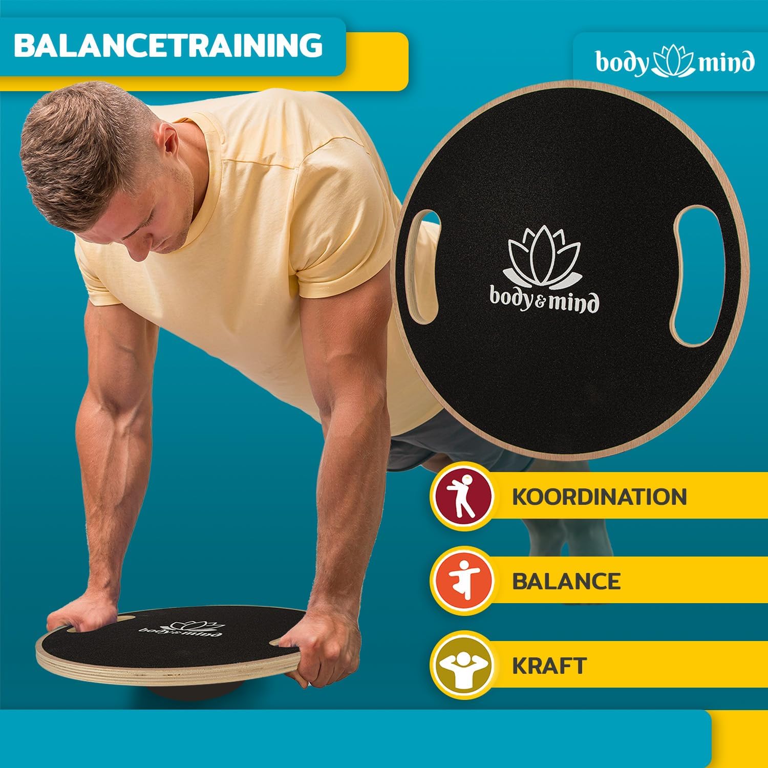 Balance-Board Deluxe – Stabiles Wackelbrett für Core & Fitness