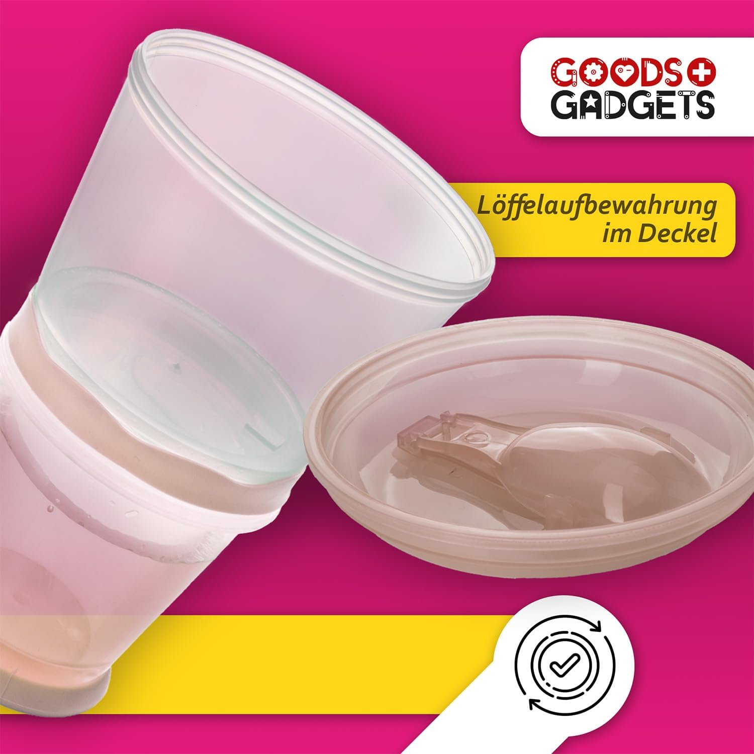 Müsli-to-Go Becher mit Löffel - Dein auslaufsicherer Snack-Begleiter