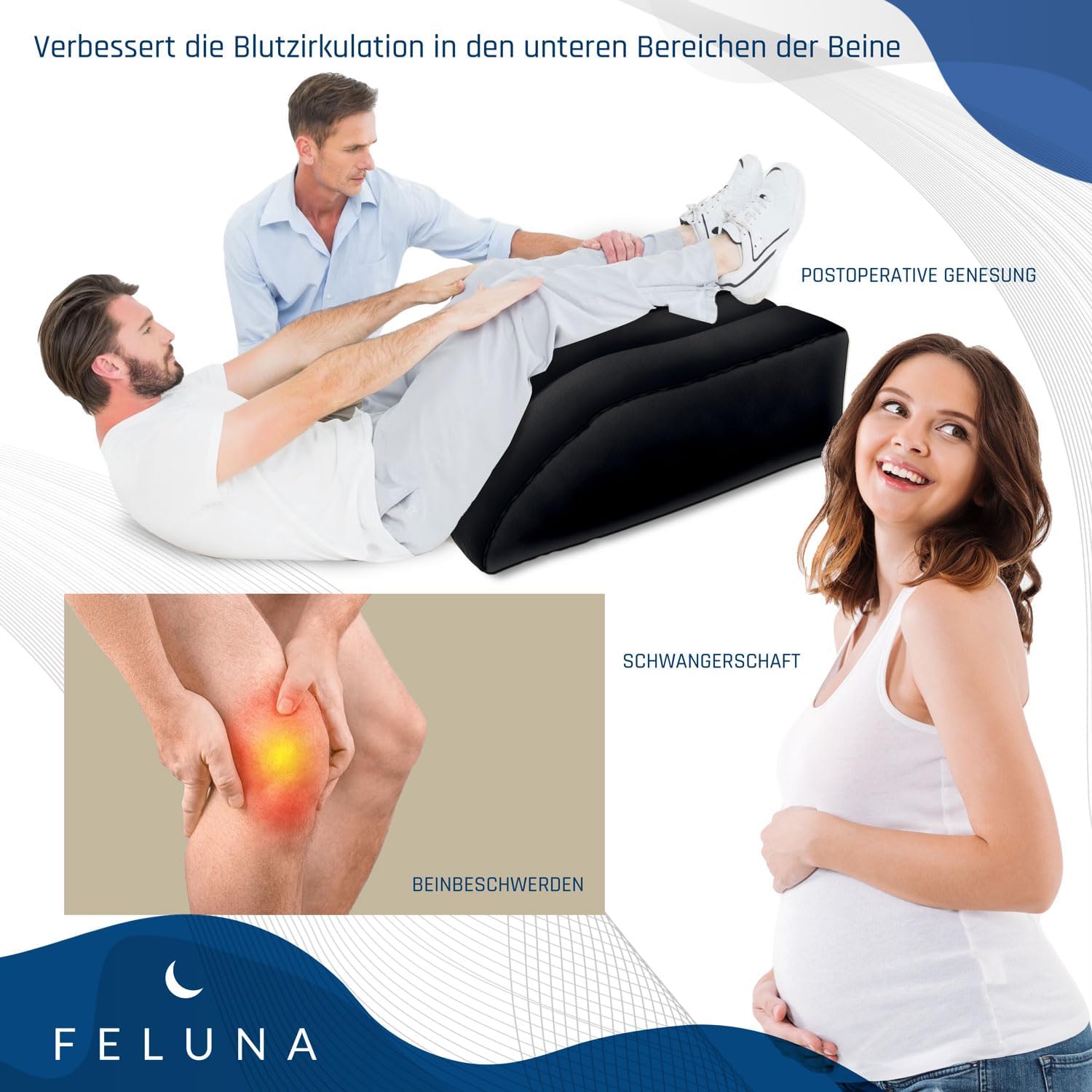 Rückententlastungkissen - Füße hoch Kissen