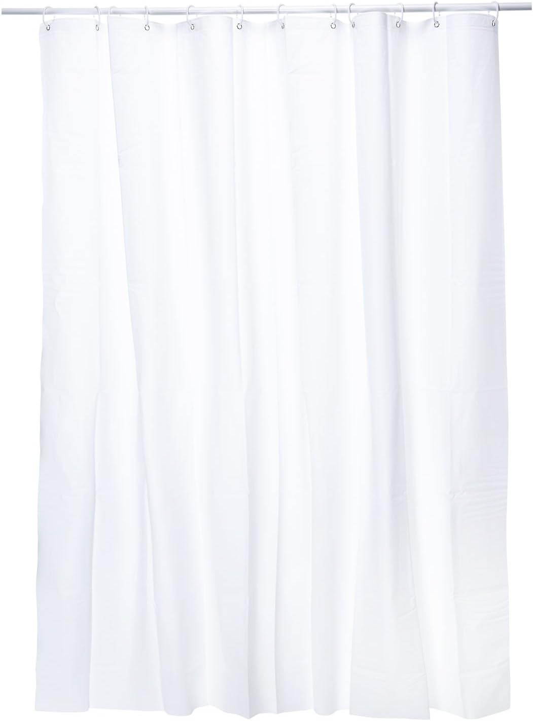 Duschvorhang 180x200 cm - Weißer Anti-Schimmel PEVA Badvorhang