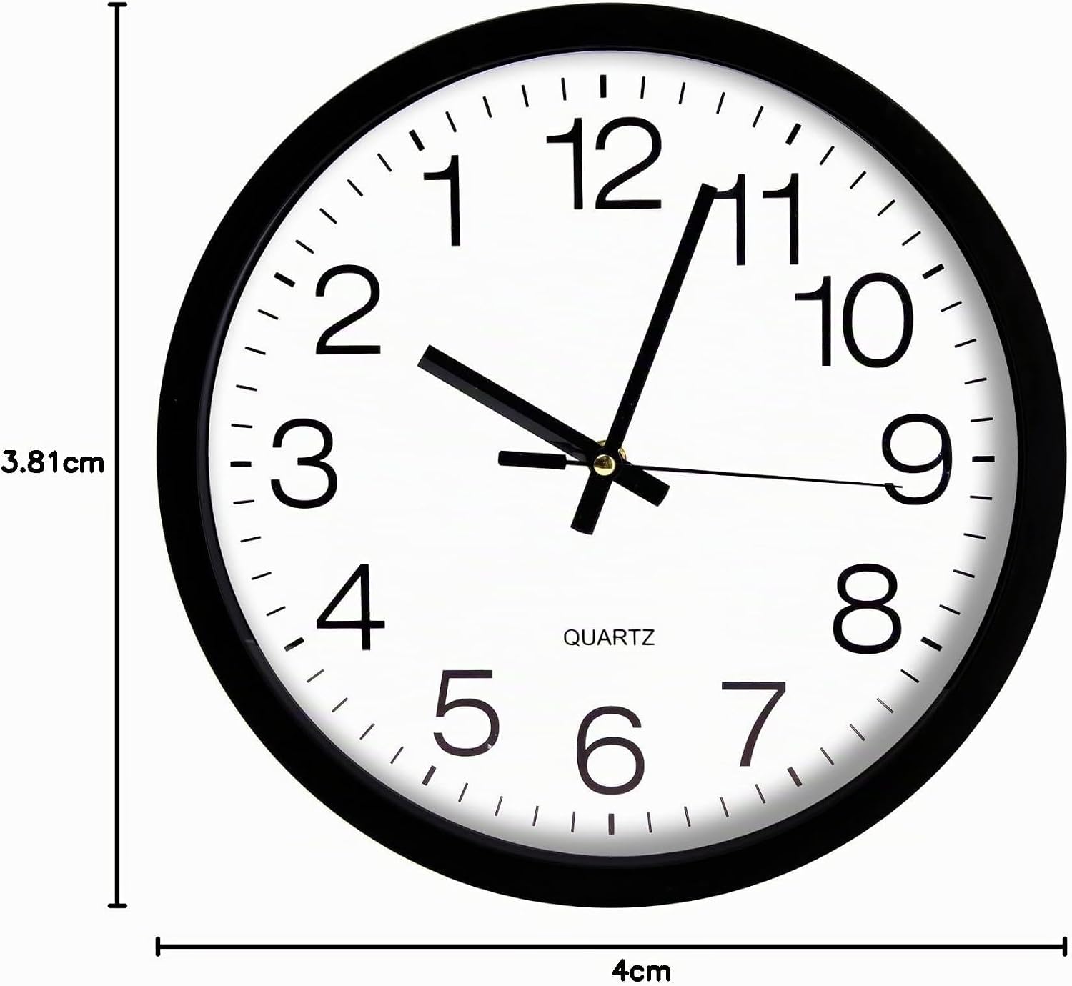 Rückwärts-Wanduhr 30 cm – Witzige Design-Uhr mit lautlosem Uhrwerk