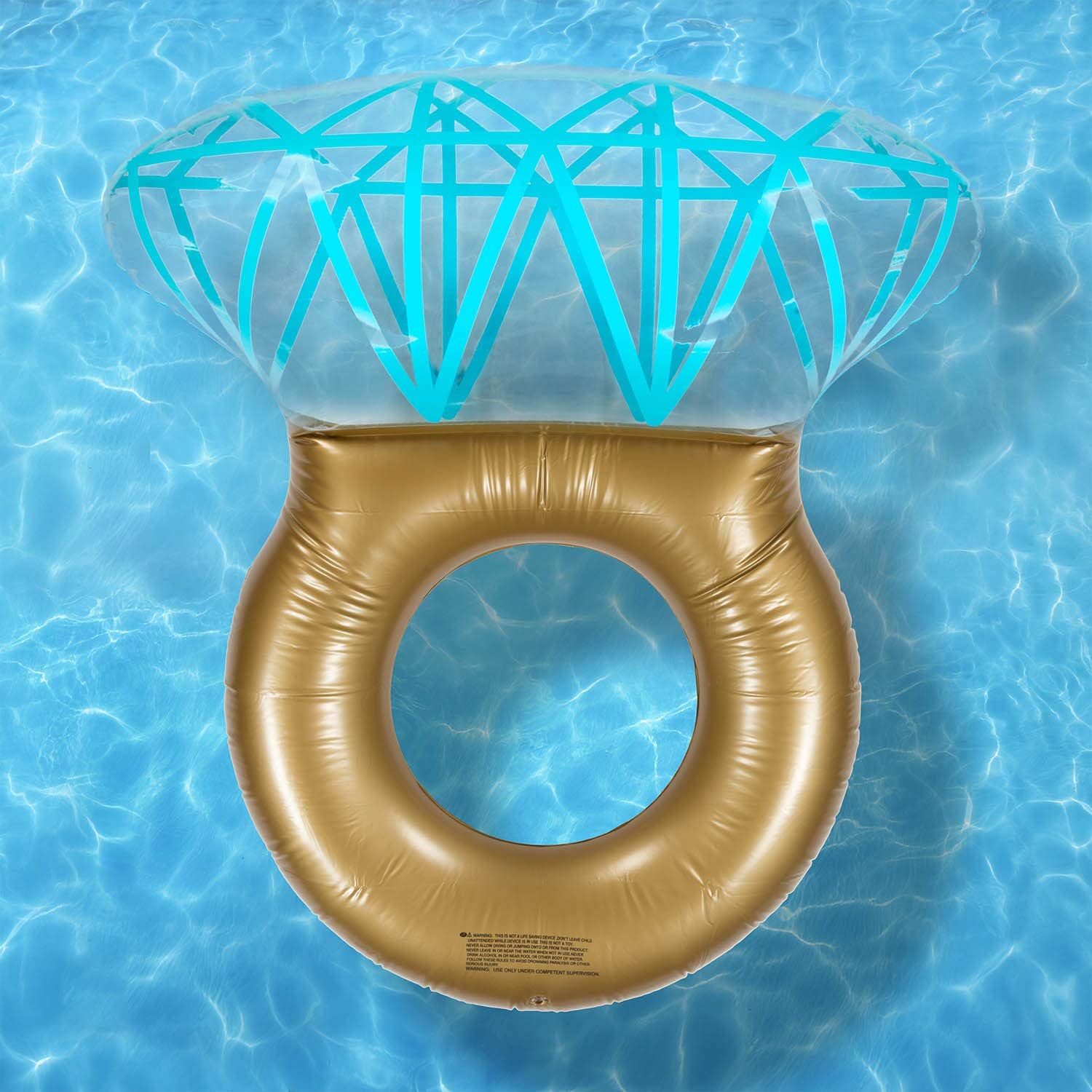 Aufblasbare Diamantring-Badeinsel XXL – Luxus Pool-Luftmatratze