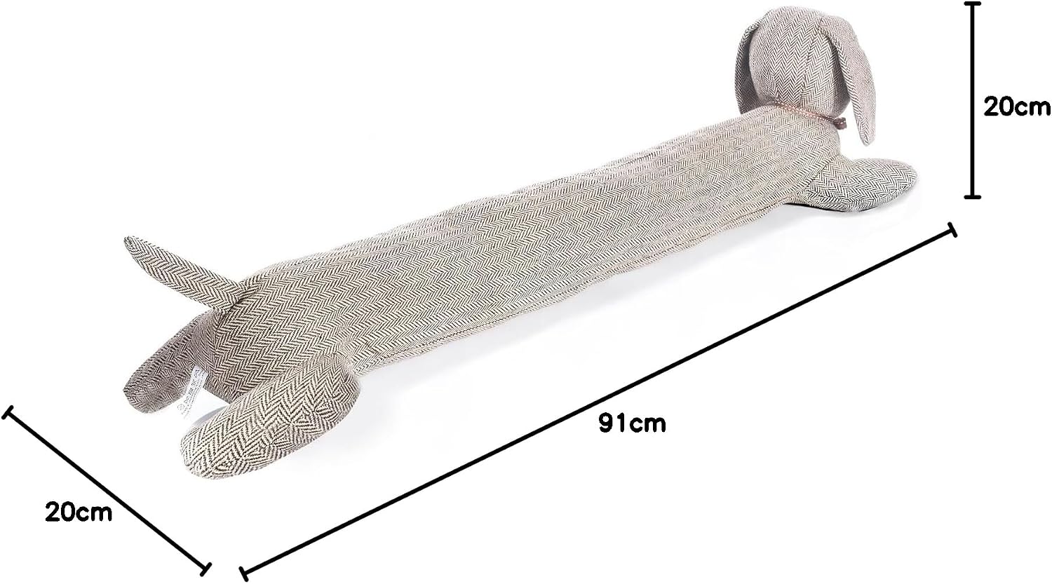 Dackel Zugluftstopper XXL – 93 cm langer, schwerer Türstopper