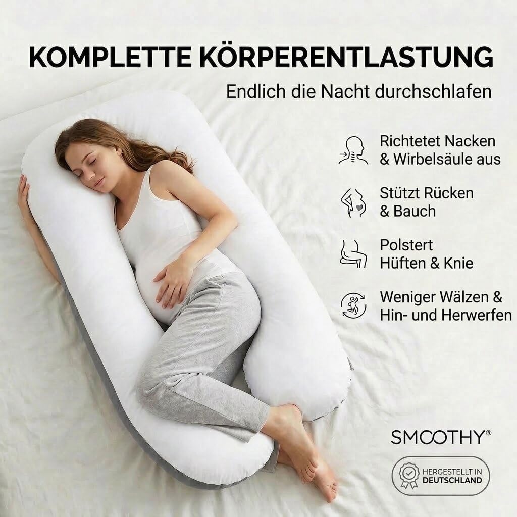U-Form Schwangerschaftskissen & Seitenschläferkissen Stillkissen