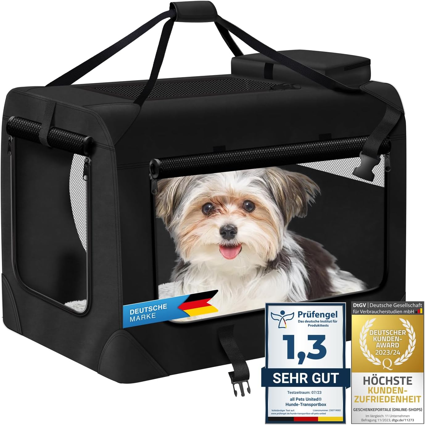 Faltbare Hundetransportbox Gr. S – Hundebox fürs Auto & Reisen
