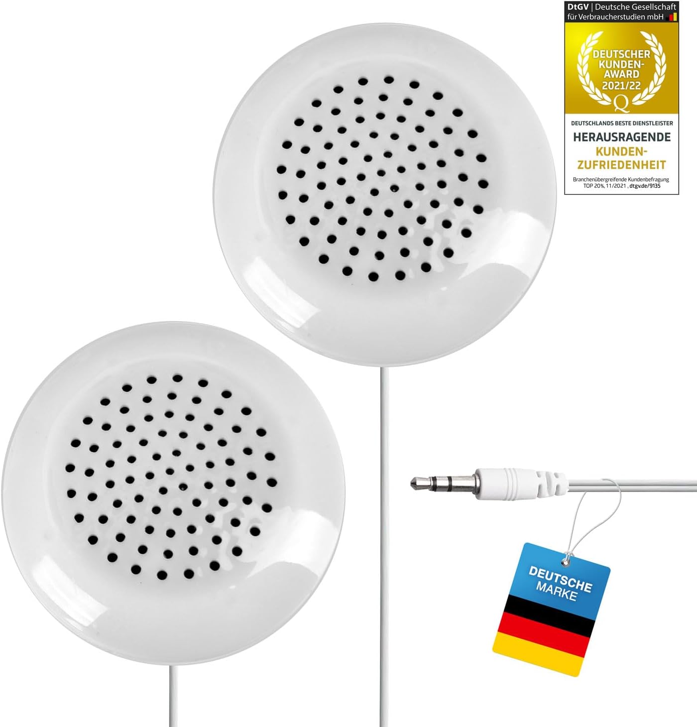 Kissenlautsprecher zum Einschlafen - Flach & Diskret (3,5mm Klinke)