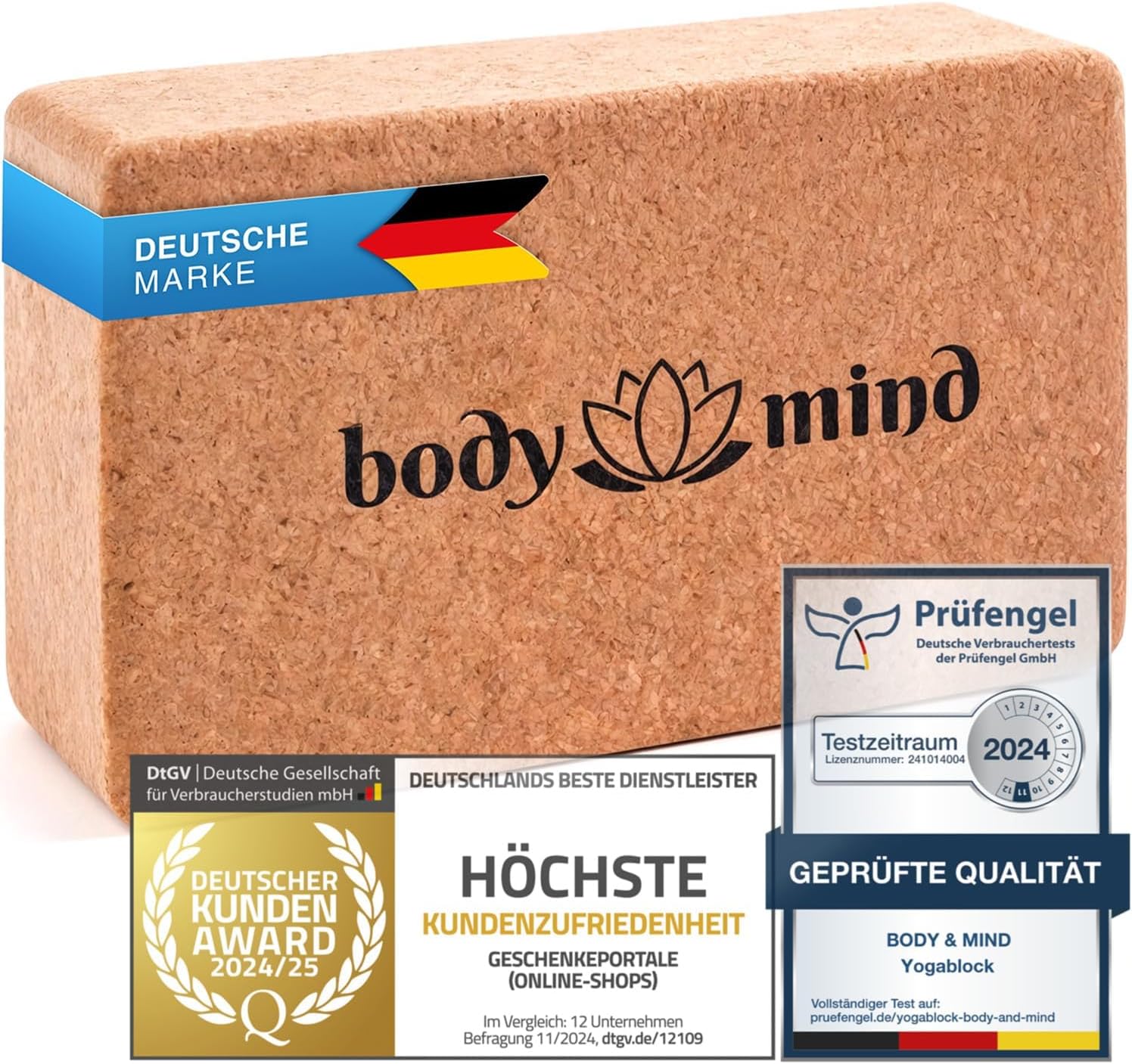 Yoga-Block aus Kork 2er-Set - Rutschfest & Stabil für Ihr Yoga